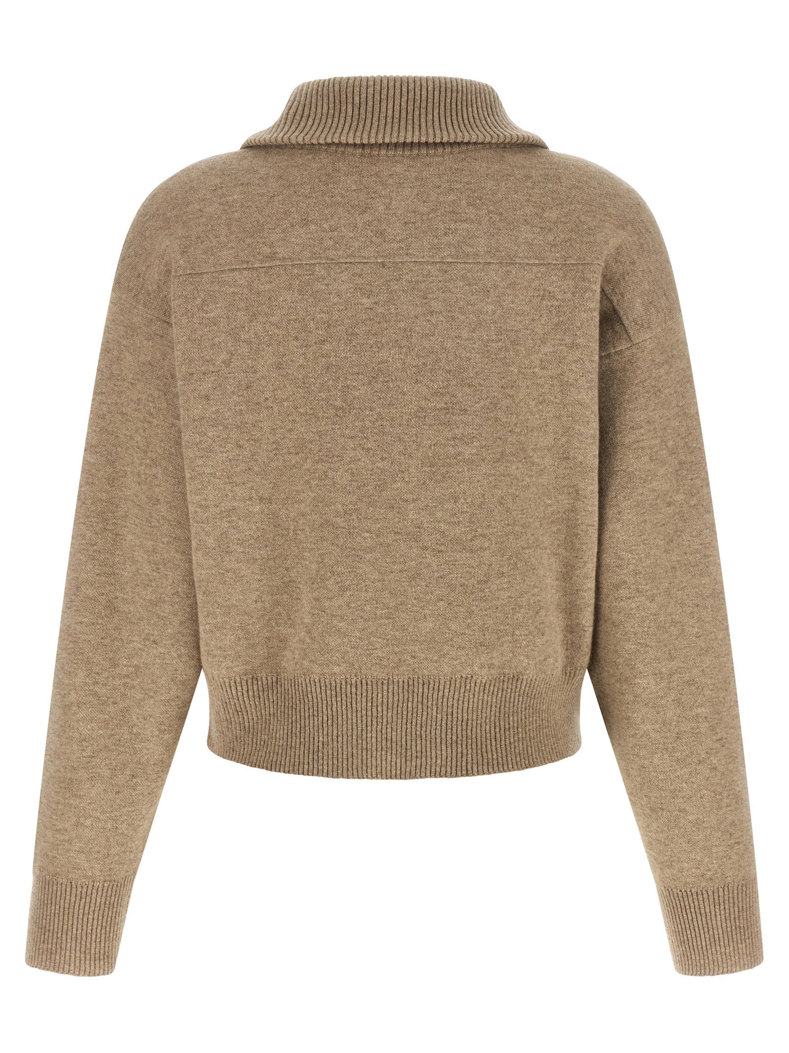 Brunello Cucinelli Shiny Zipper Pull Wool Cardigan - view 2