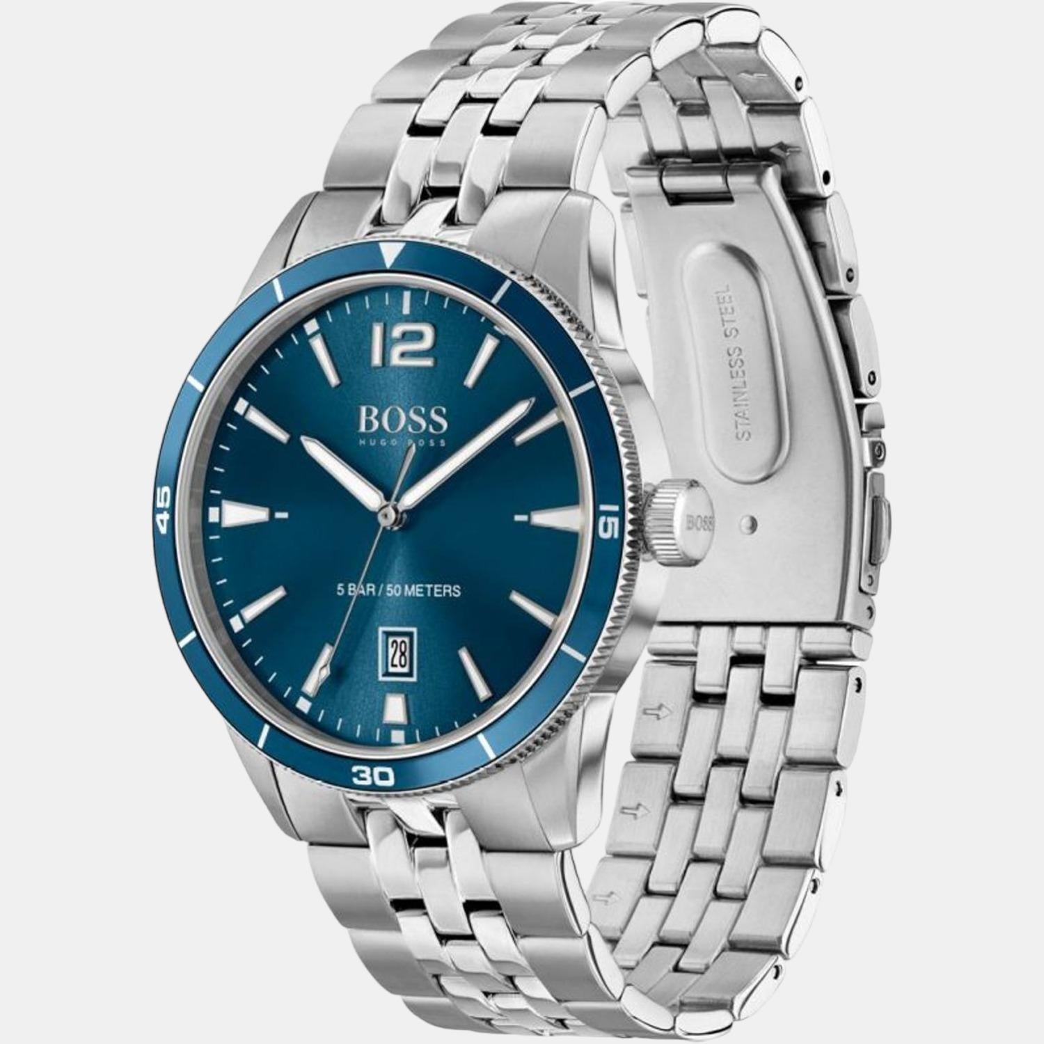 Boss Drifter Men Quartz Blue Dial Analog Stainless Steel Watch 1513902 - view 2