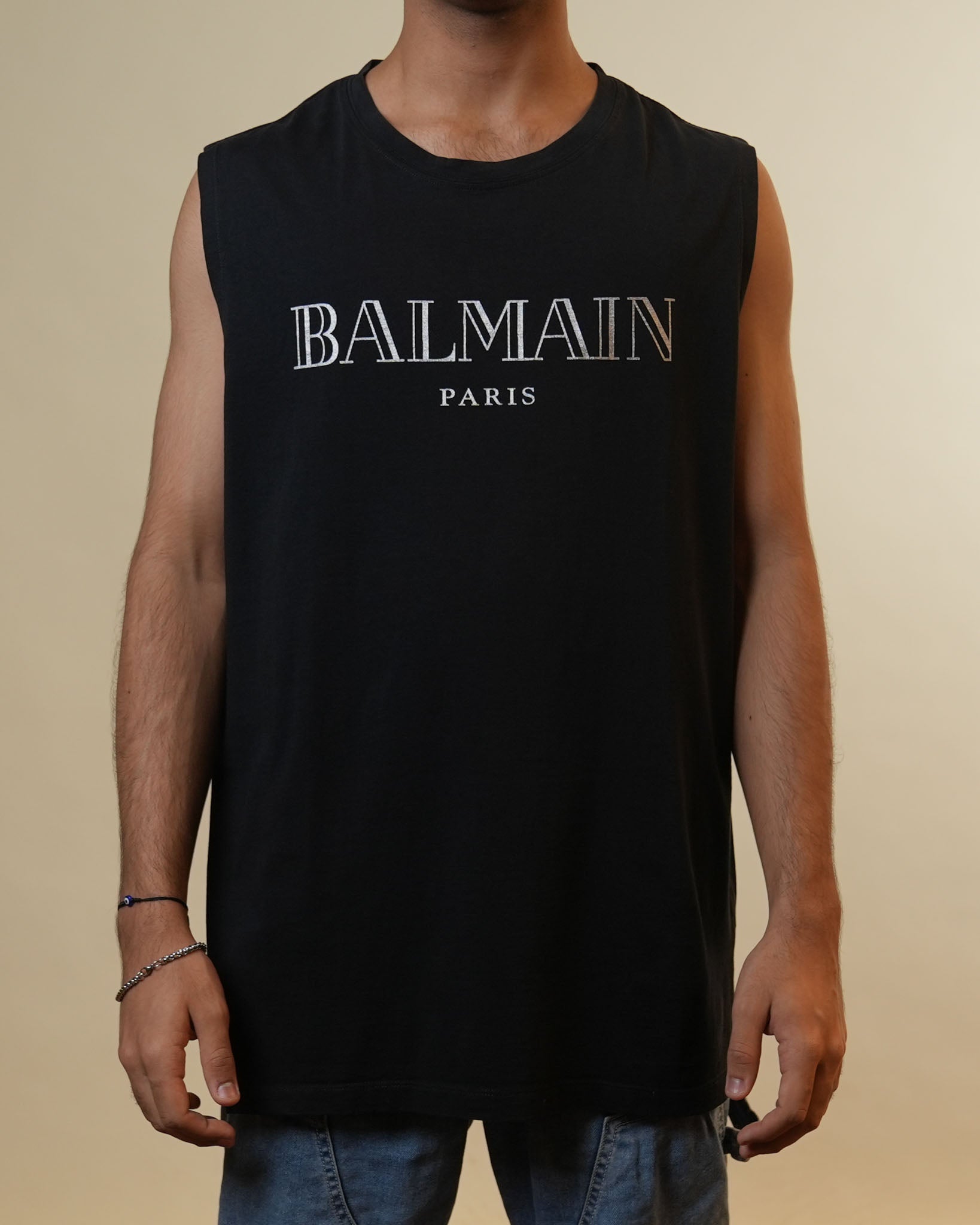 Balmain Paris Black Tank – Multi