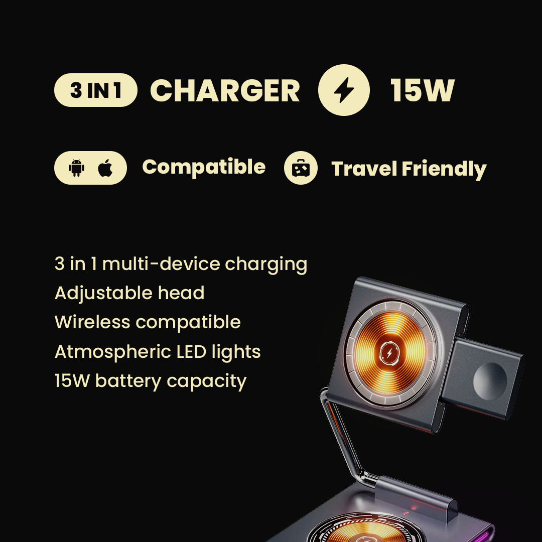 Cover It Up Wekome® 3 in 1 Wireless Charging Station - view 7