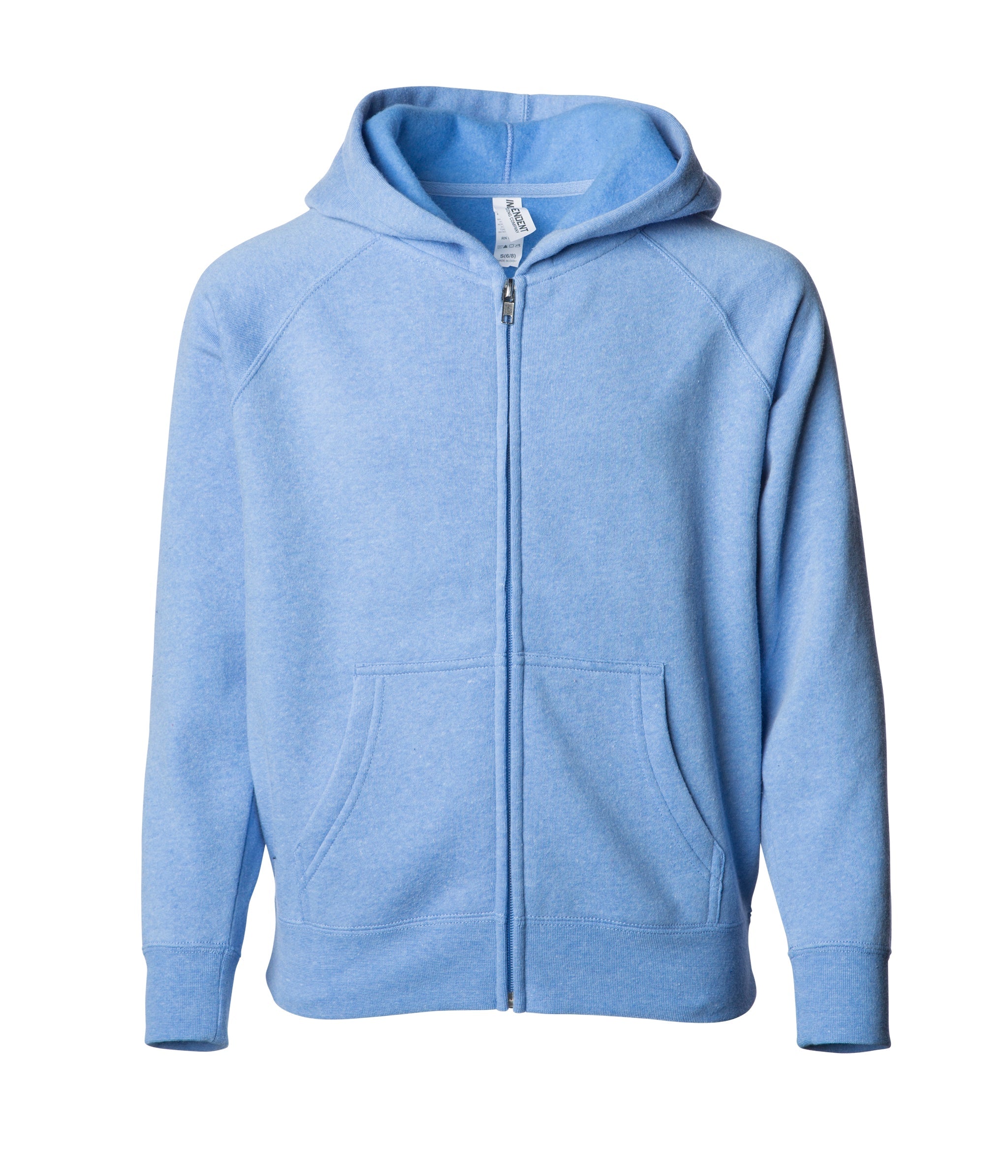 Independent Trading Company Youth Lightweight Special Blend Raglan Zip Hood - view 5