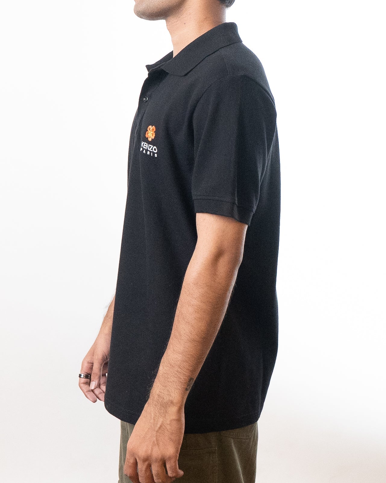 Kenzo Boke Flower Cotton Slim Fit Polo T-Shirt - view 3