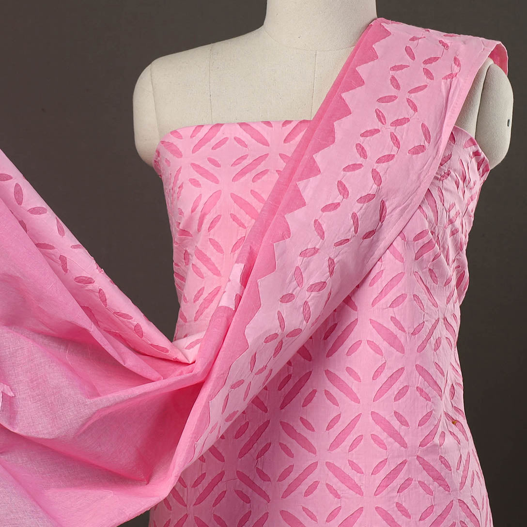 SHADES OF MARUDHARA 3pc Cut Work Cotton Barmer Applique Dress Material 46 - view 3