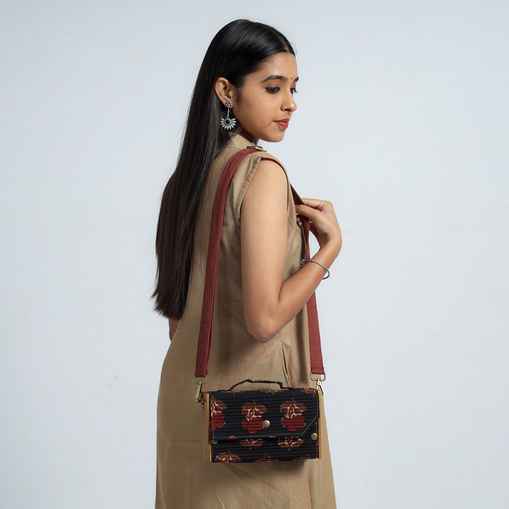 LUKKA CHUPPI Brown - DIY Box Sling Bag / Clutch with Changeable Sleeve