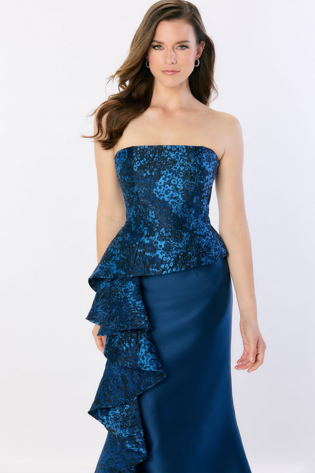 Montage M2228 Long Mermaid Gown Peplum Ruffle Formal Evening Dress - view 3