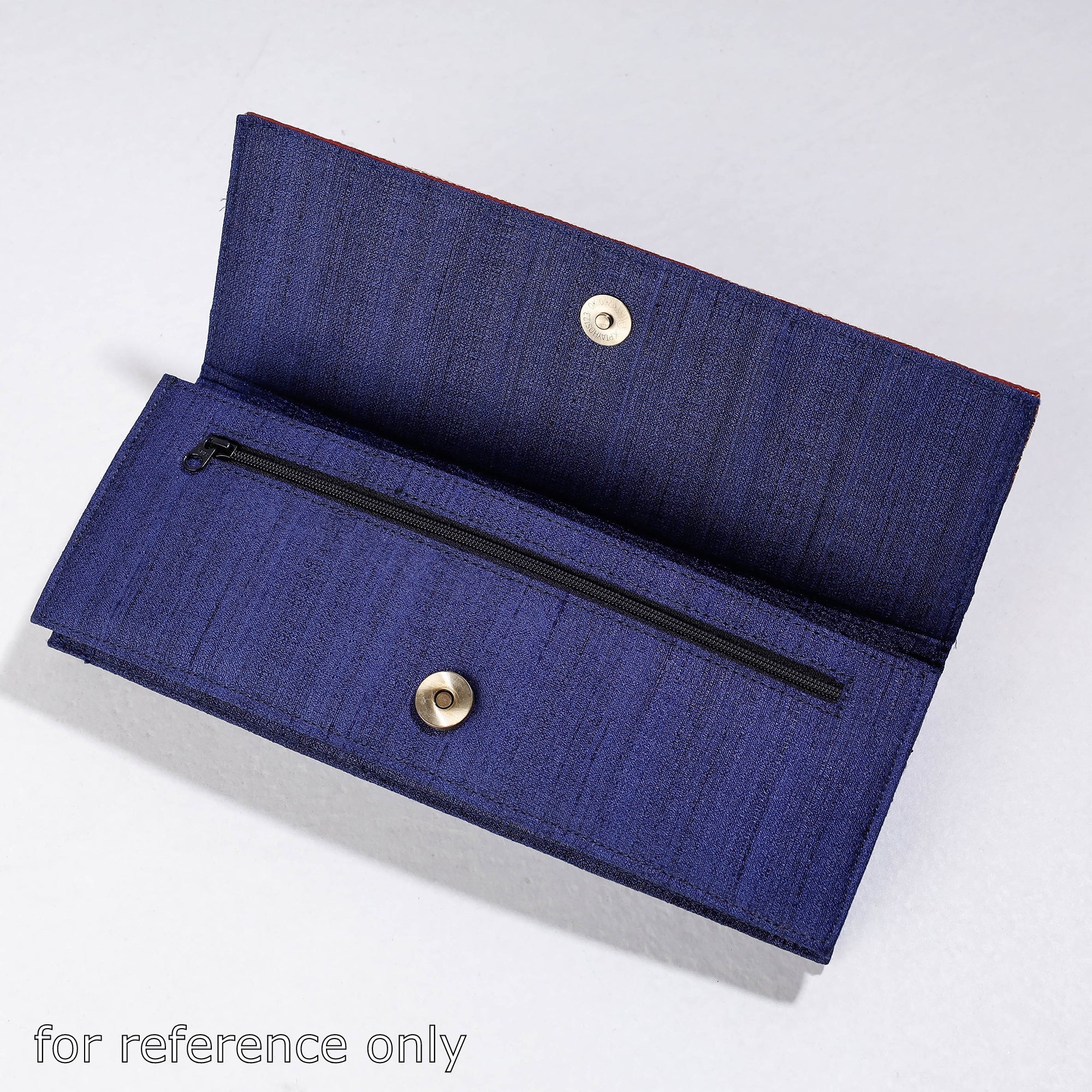 DWARAKA PLUS Brown - Handpainted Kalamkari Natural Dyed Ghicha Silk Clutch - view 3