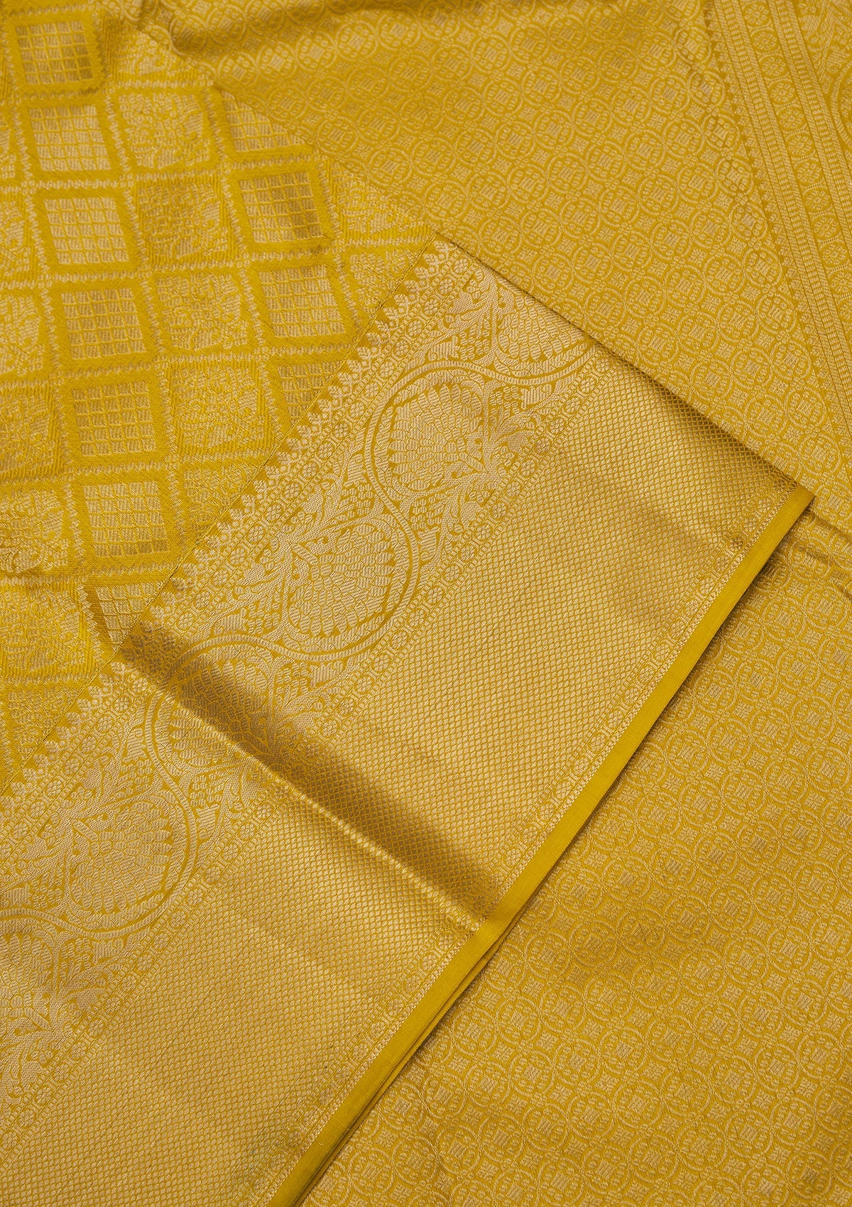 Koskii Yellow Zariwork Pure Silk Saree – Women's - view 4