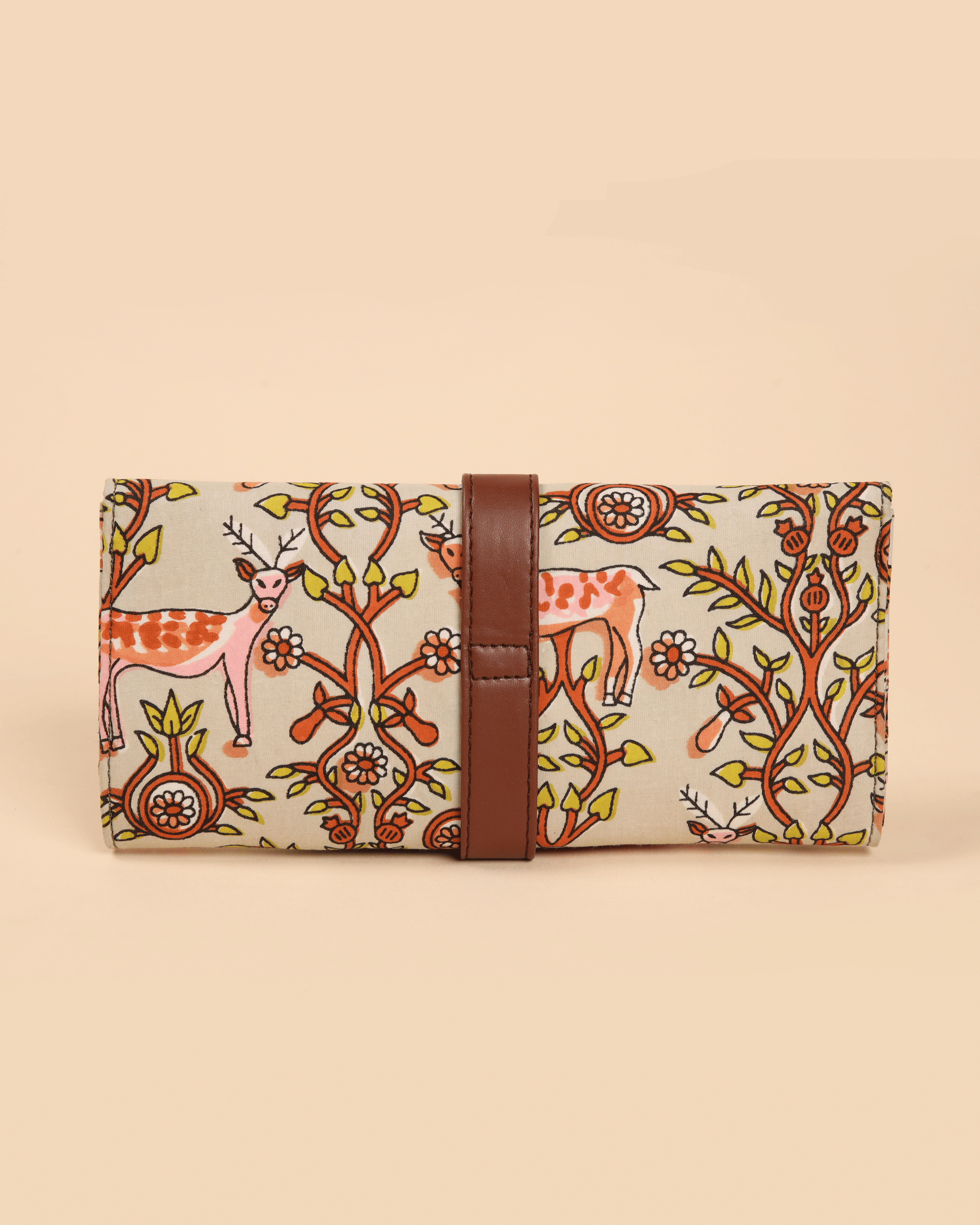 Aachho Pastel Petals Handblock Wallet - view 3
