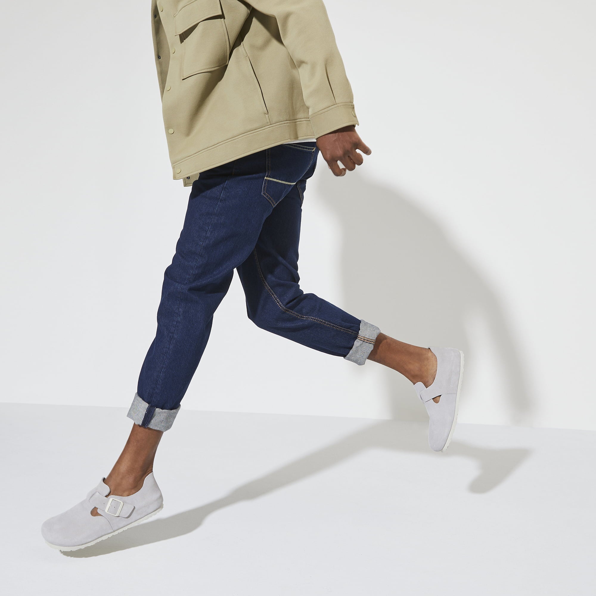 Birkenstock London Suede Leather – White White/Antique White - view 6