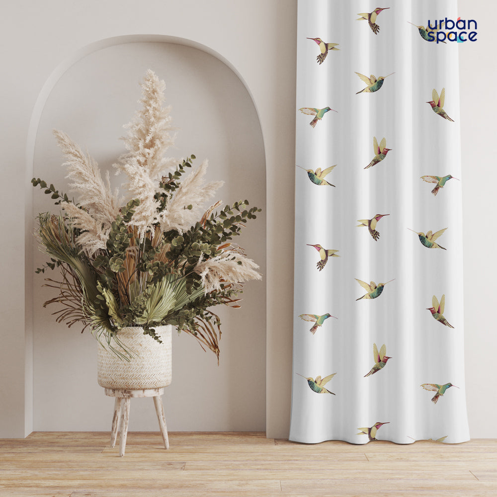 Urban Space -Home Furnishing Store 100% Cotton Curtains for Living Room, Bedroom curtains - Pack of 2 curtains, Macaw - Yellow - view 3
