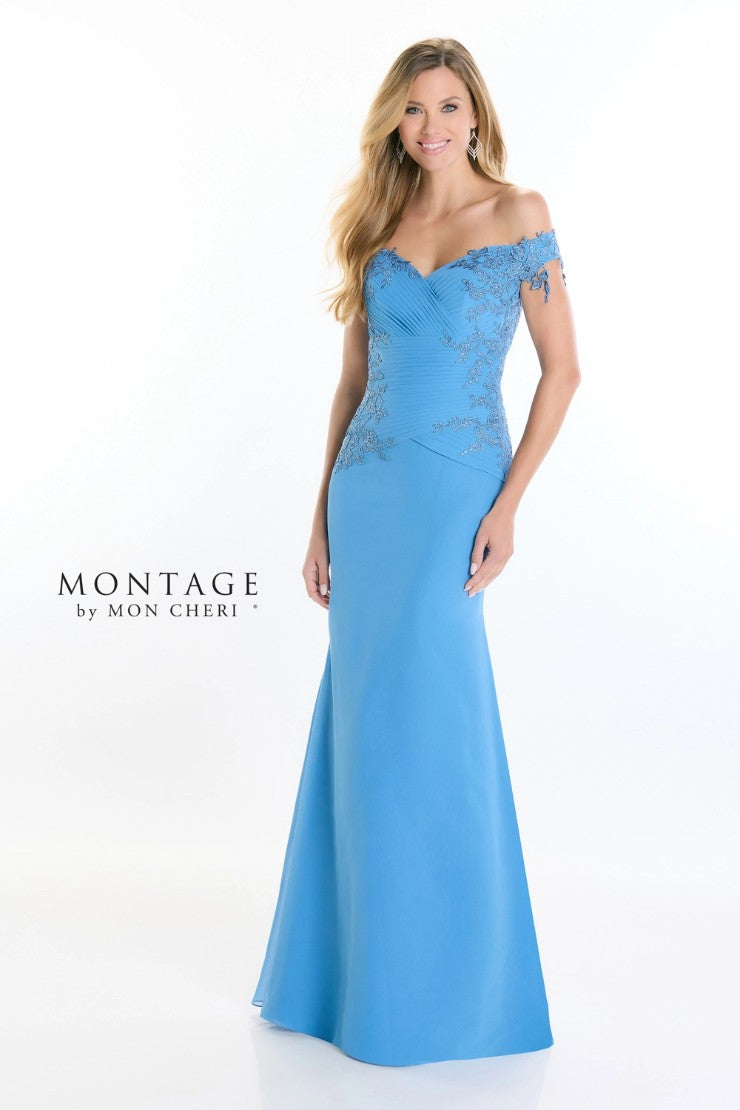 Montage 221964 Lace Applique Long Formal Dress - view 4