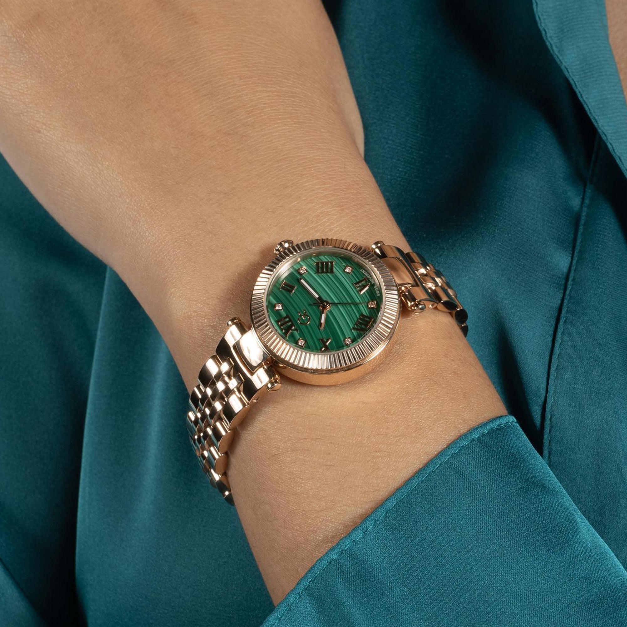 GC Flair Small Women Quartz Green Dial Analog Stainless Steel Watch Z02006L9MF - view 8