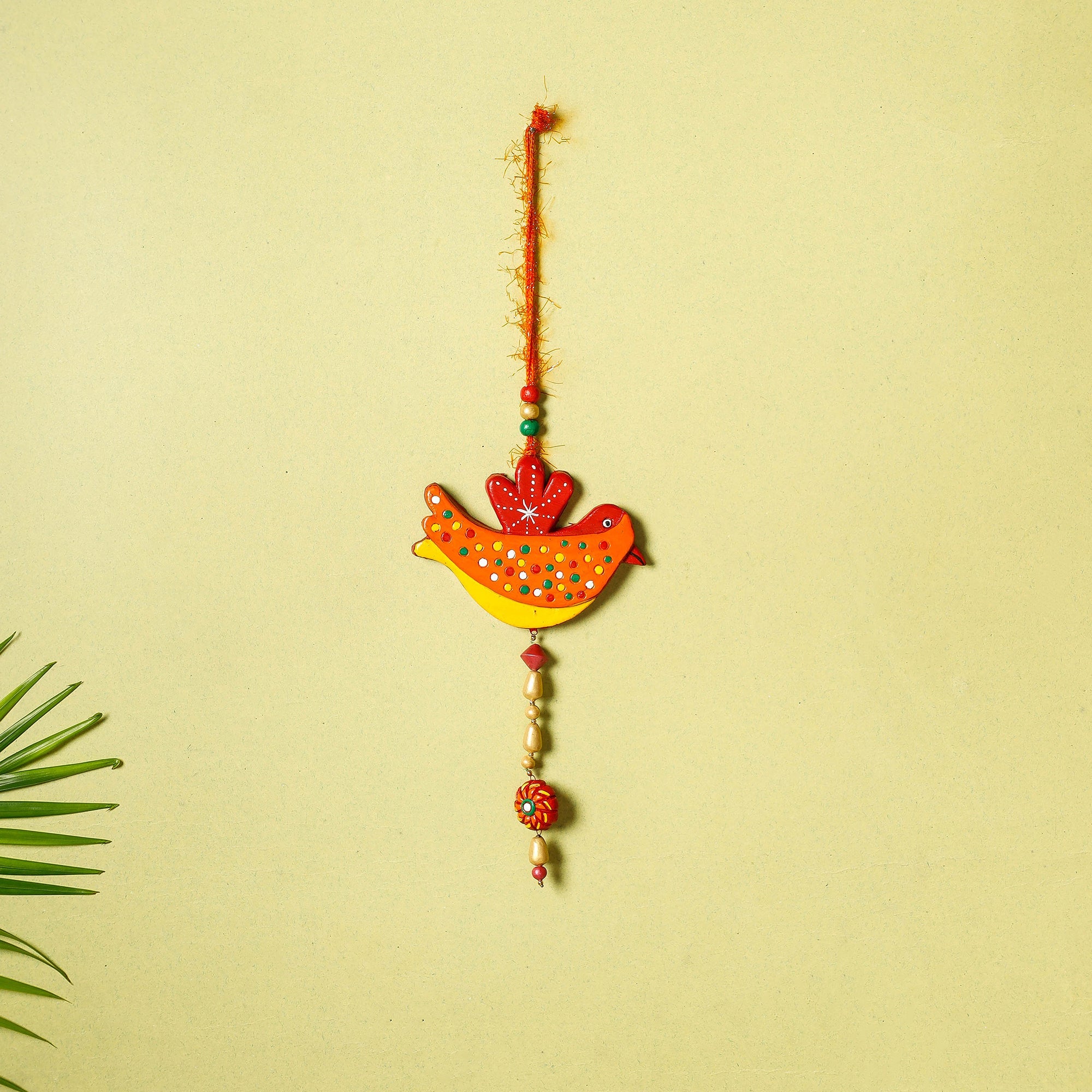 KHUSHBASH - HAPPY LOOM OF EAST Bird - Bishnupur Handpainted Terracotta Wall Hanging