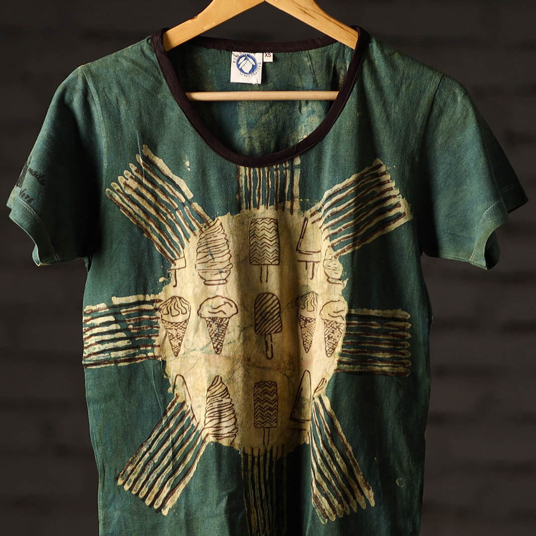 BINDAAS UNLIMITED Bindaas Block Art Printed Cotton Women Round Neck T-shirt 81 - view 2