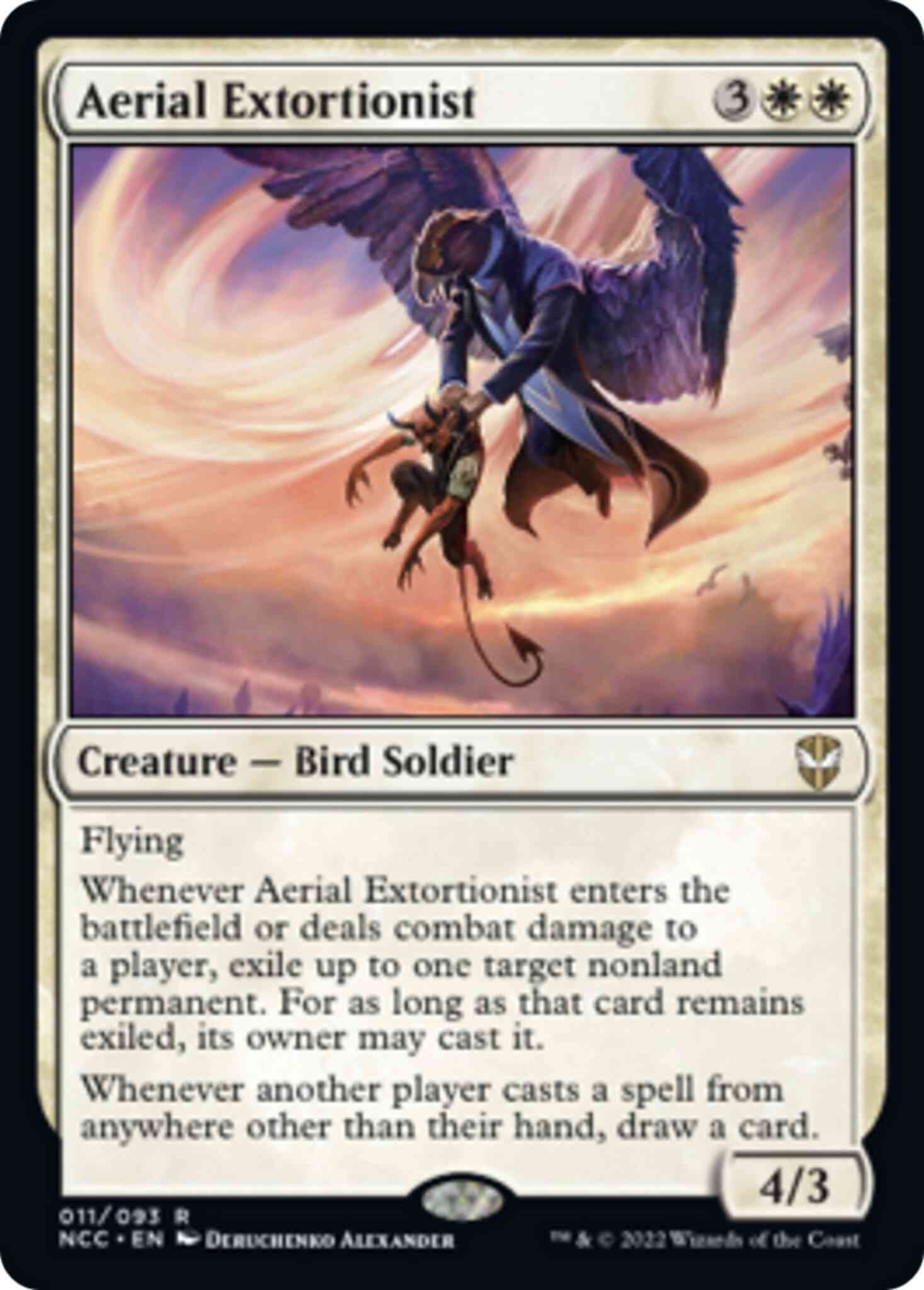 Aerial extortionist 11 – Magic Aerial Extortionist [11] [Streets of New Capenna: Commander] [Non-Foil]