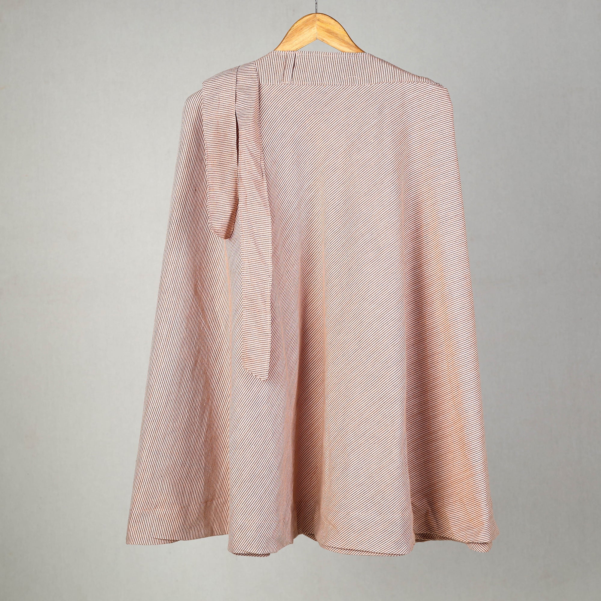 NOORI BAZAR Brown - Jhiri Handloom Cotton Wrap Around Plain Skirt 06