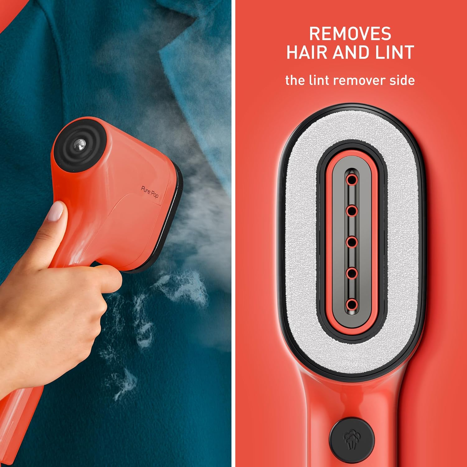 Tefal Pure Pop Slim Handheld Clothes Steamer, Travel Iron, Garment Steamer - view 6