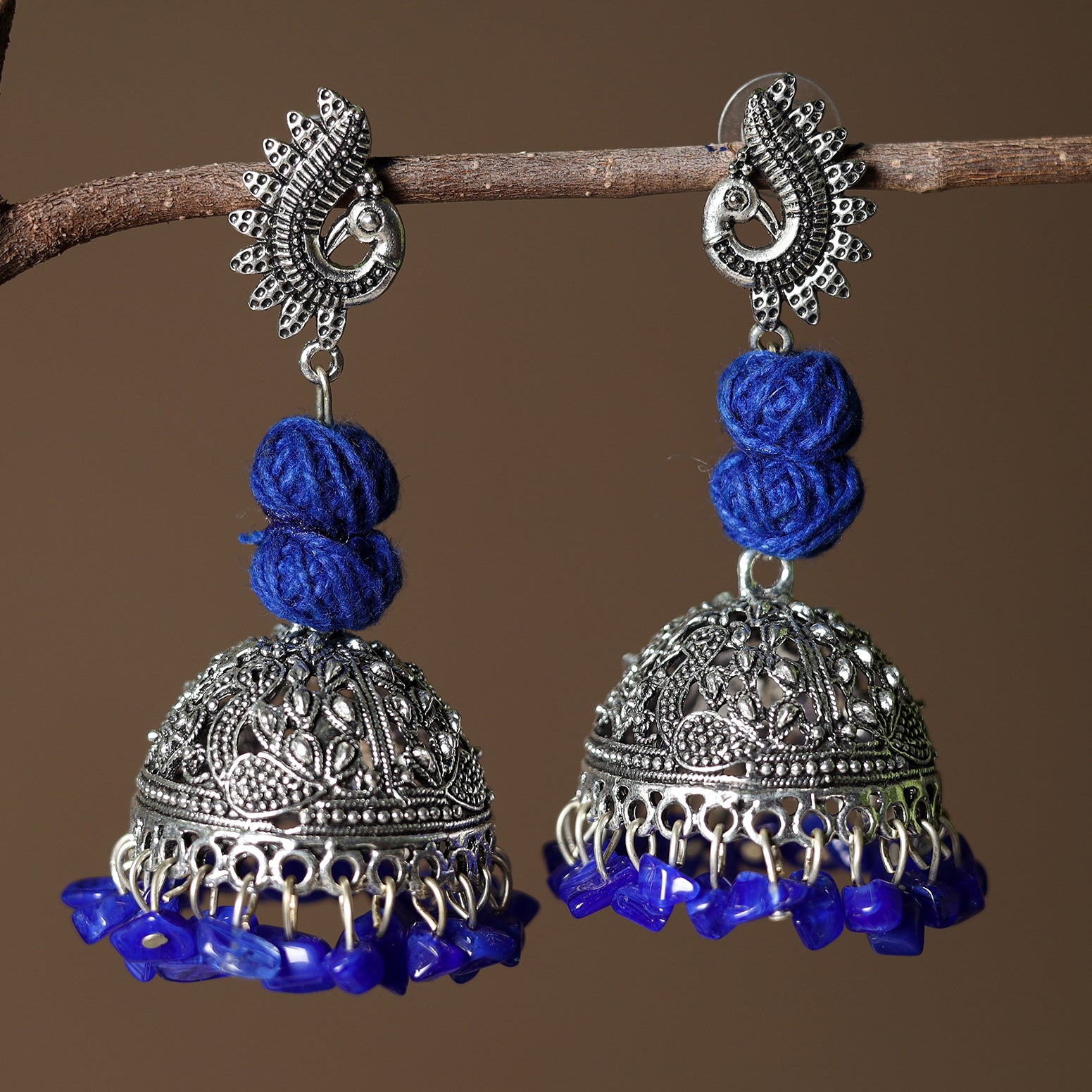 JALPARI Anjali Handcrafted GS Beadwork Jhumki Earrings 12 - view 2
