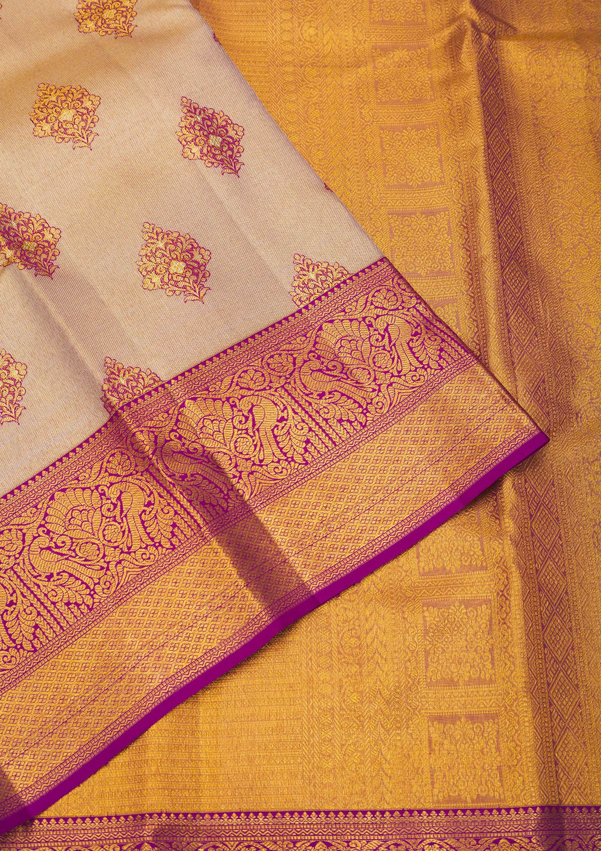 Koskii Purple Zariwork Pure Silk Saree – Women's - view 4