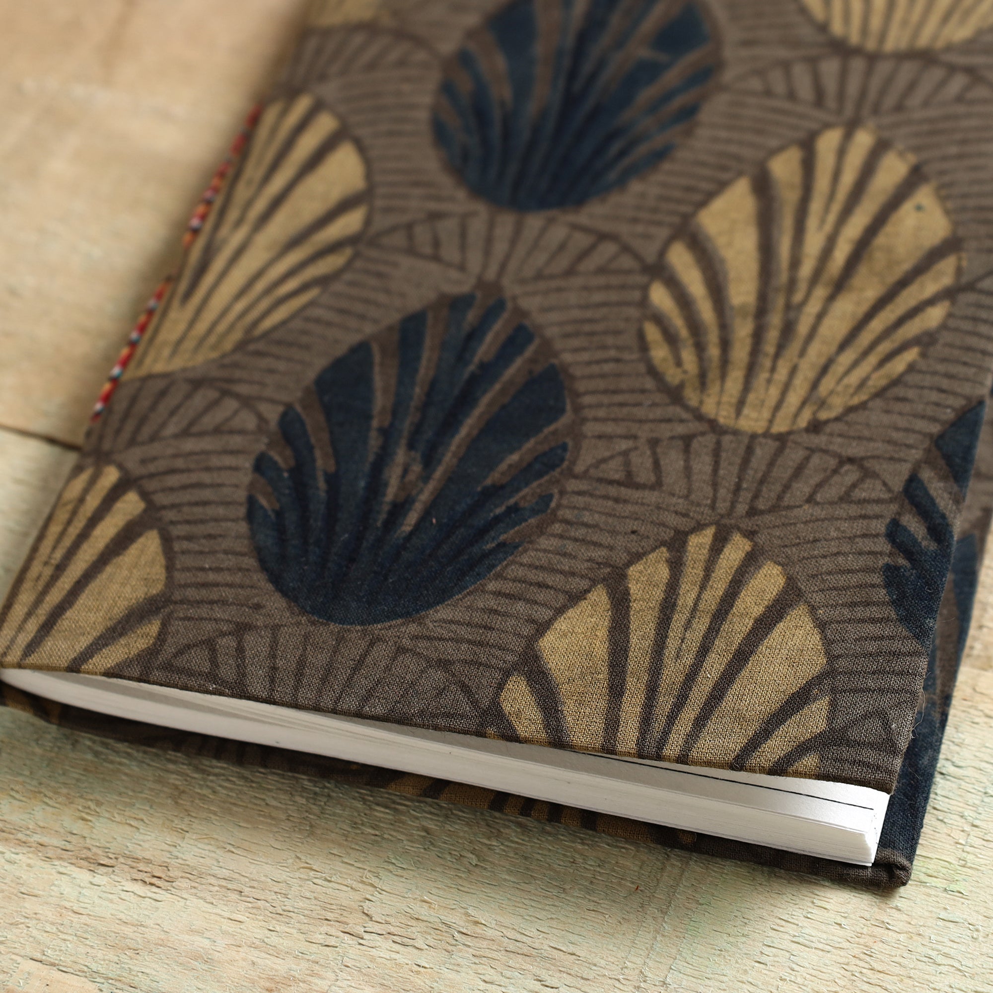 BINDAAS UNLIMITED Brown - Ajrakh Fabric Cover Handmade Paper Notebook (7 x 5 in) - view 2