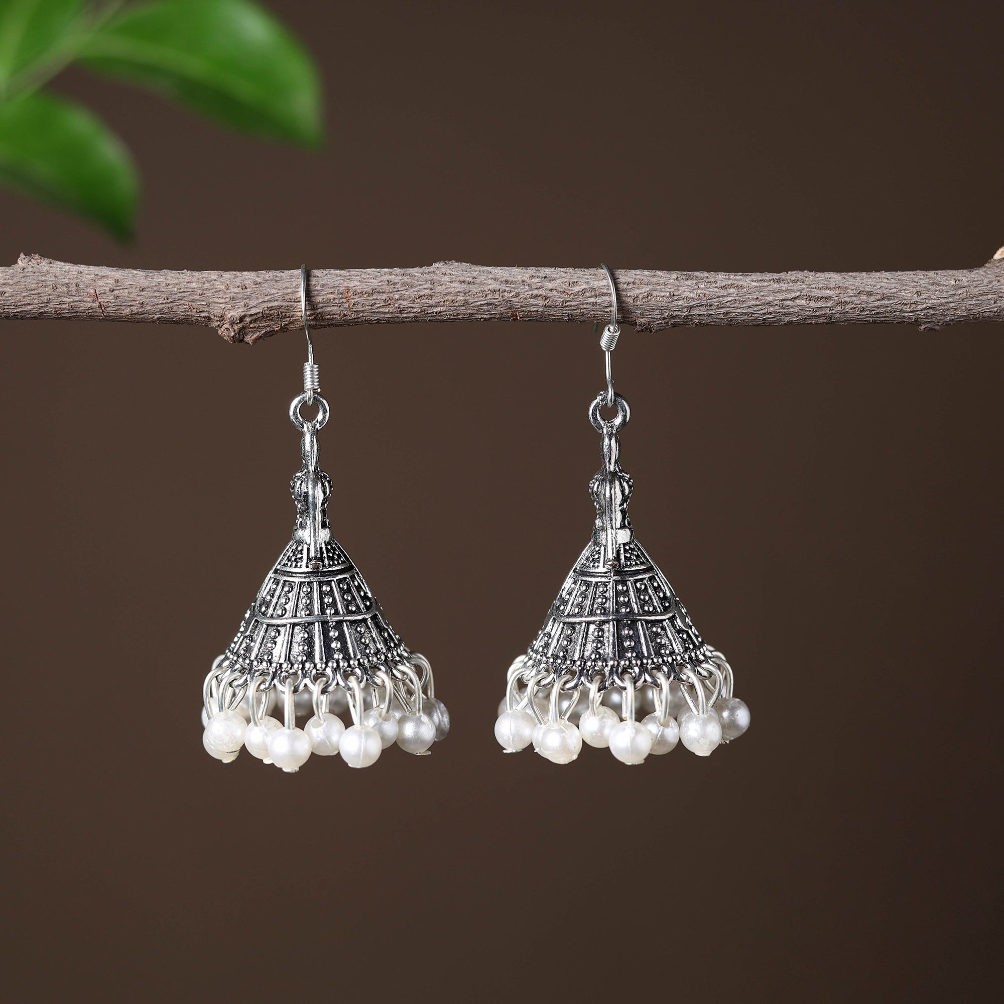JALPARI Anam Handcrafted GS Beadwork Jhumki Earrings