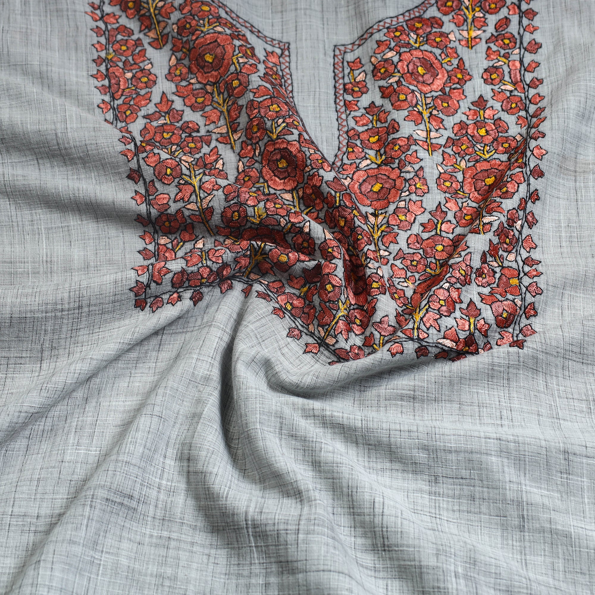 ITOKRI CRAFTS INITIATIVE 2pc Kashida Hand Embroidery Cotton Dress Material 42 - view 2