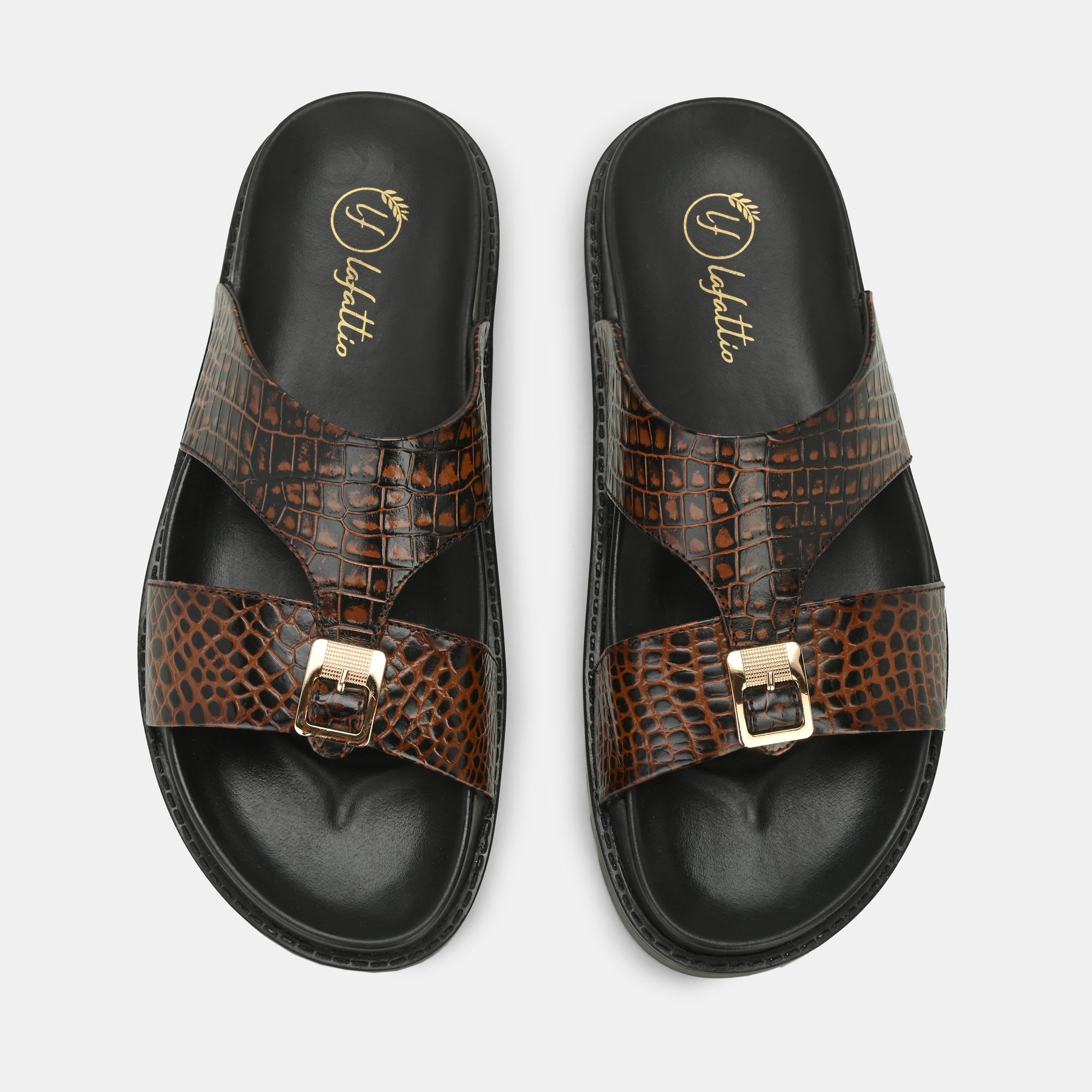 Brown Arba Slippers by Lafattio - view 7