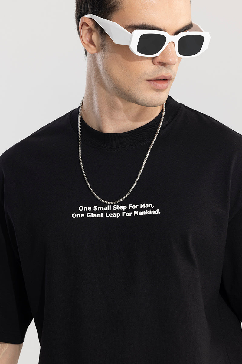 SNITCH One Small Step Black Oversized T-Shirt - view 5
