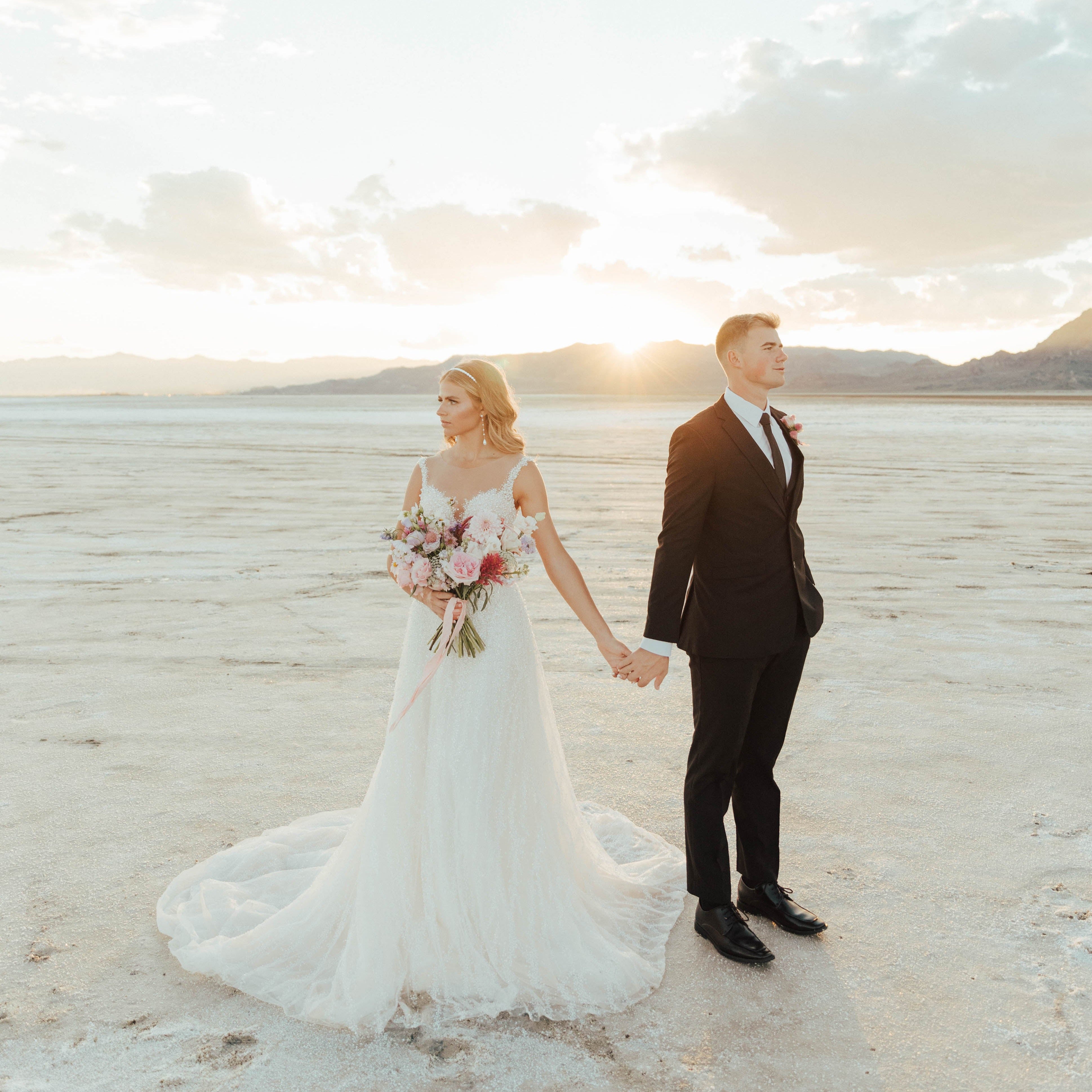 fiftyflowers.com Garden Couture Pink Salt Flats Wedding Editorial - view 6