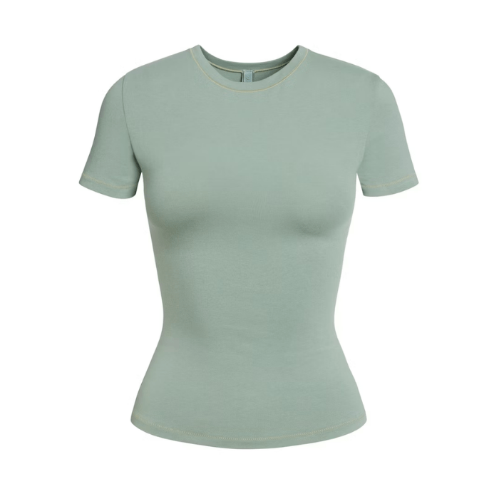 HYPE ELIXIR Skims Cotton Jersey T-Shirt Mineral