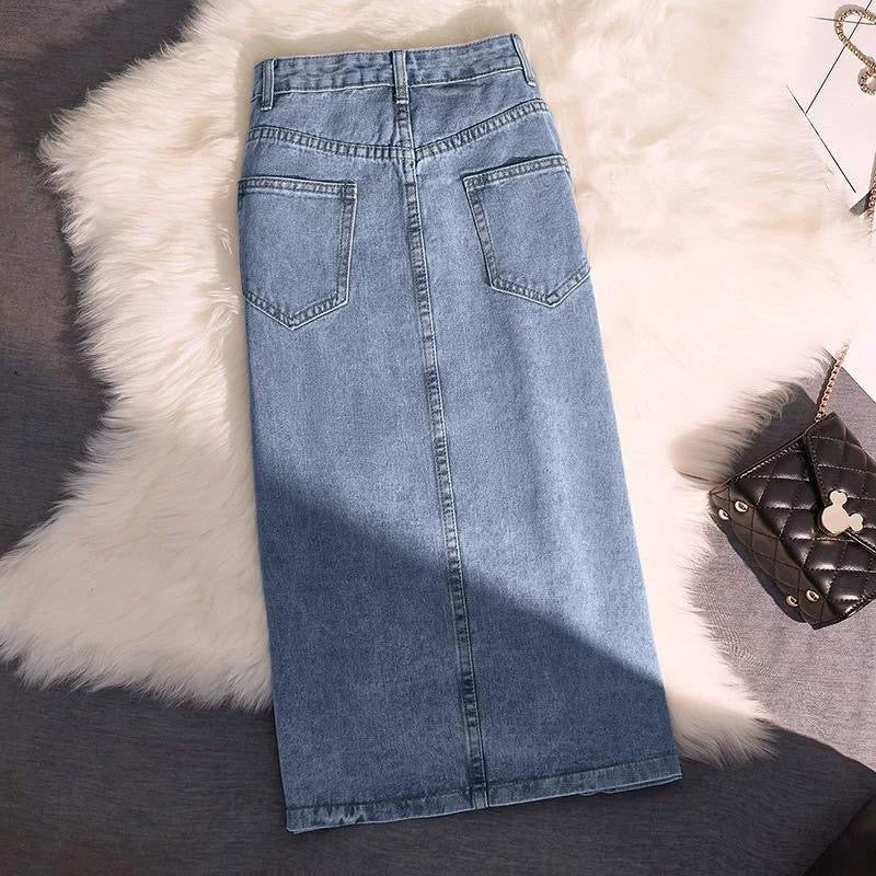 Alamode By Akanksha Rubello Maxi Statement Denim Skirt - view 2