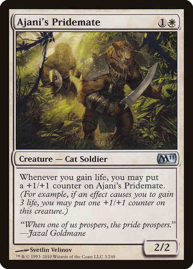 Pridemate 3 magic – Ajani's Pridemate [3] [Magic 2011] [Non-Foil]