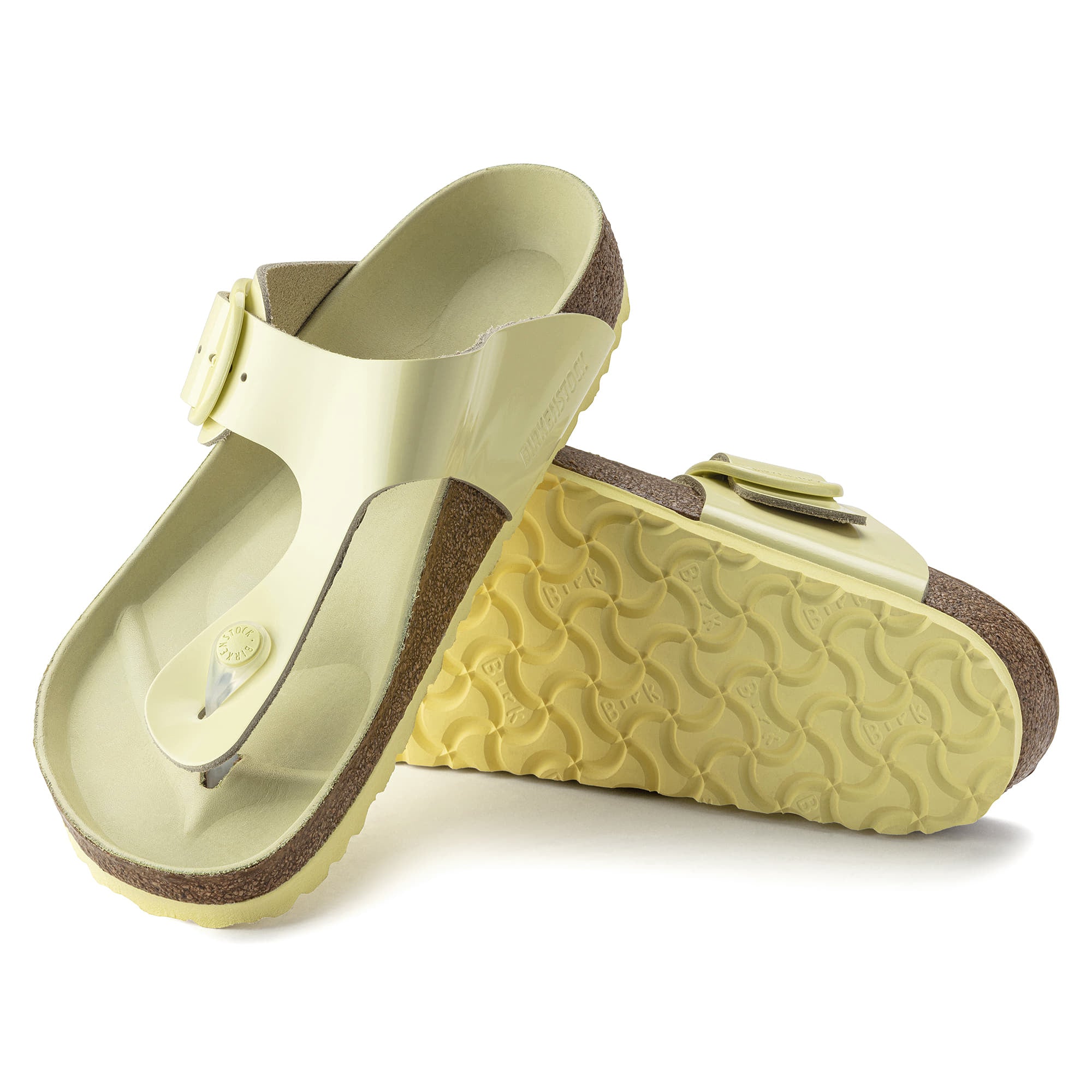 Birkenstock Gizeh Big Buckle Natural Leather Patent