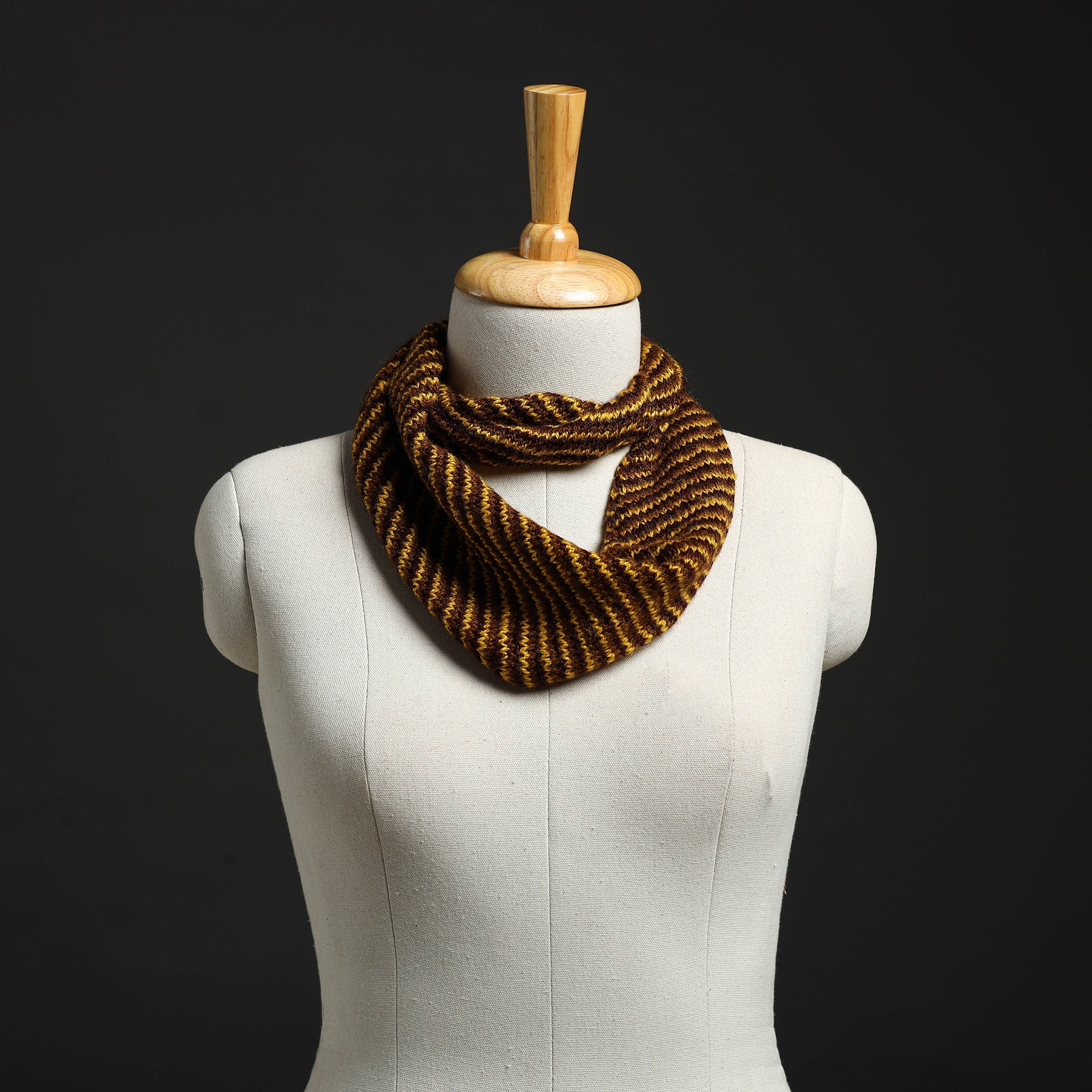 KILMORA Brown - Kumaun Hand Knitted Woolen Neck Warmer 12