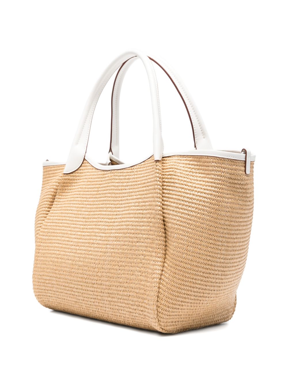 Emporio Armani Woven Straw Medium Shopper Bag - view 3