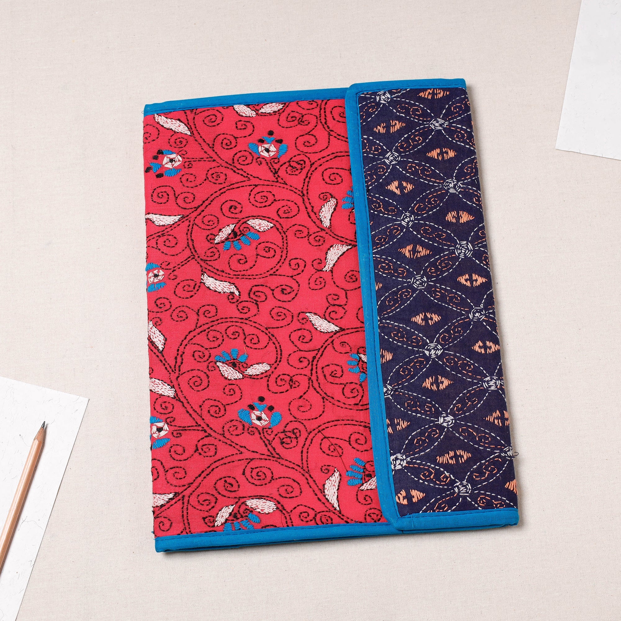 ASALKAAR Bengal Kantha Work Handcrafted File Folder