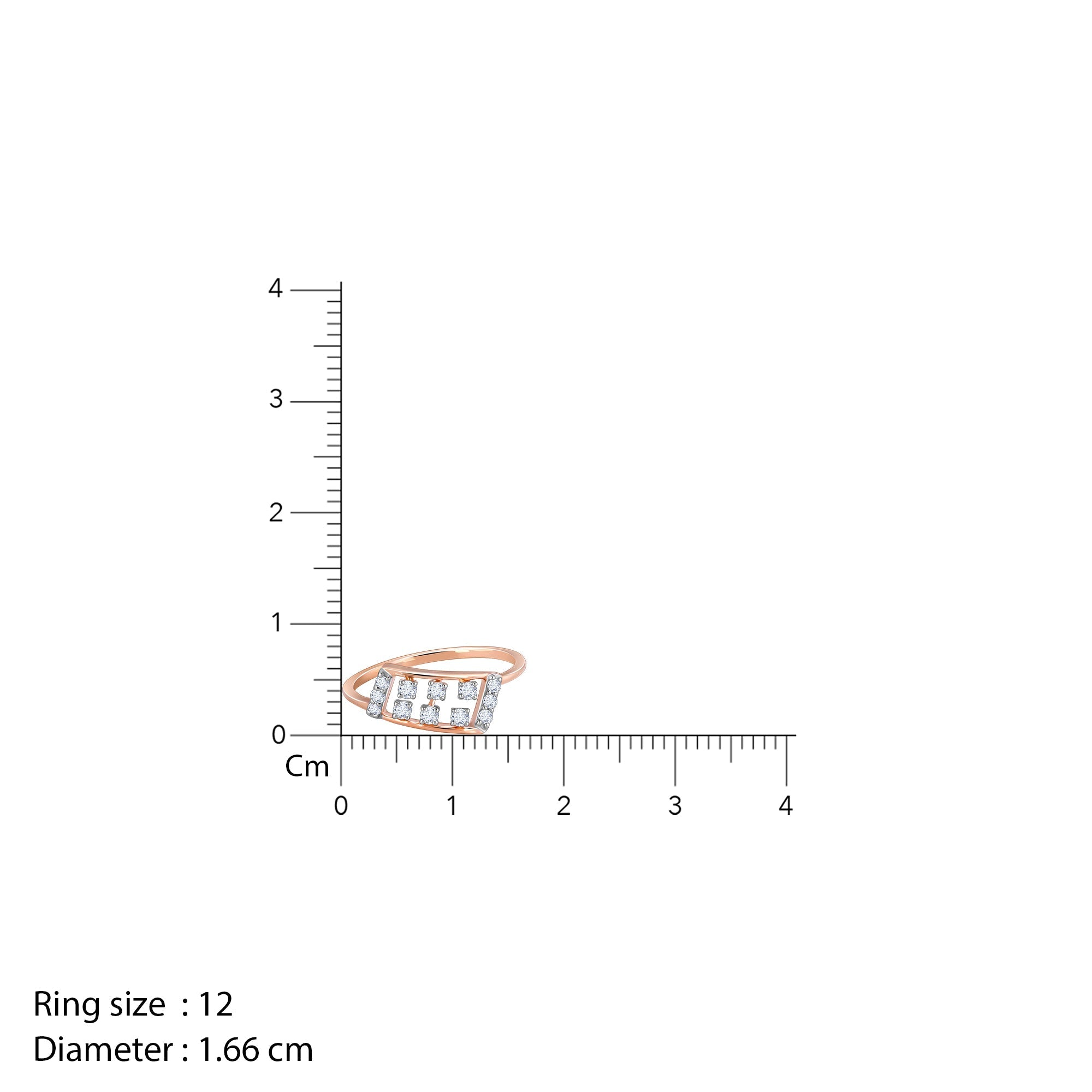 GIVA Jewellery Rose Gold Glimmer Diamond Ring - view 4