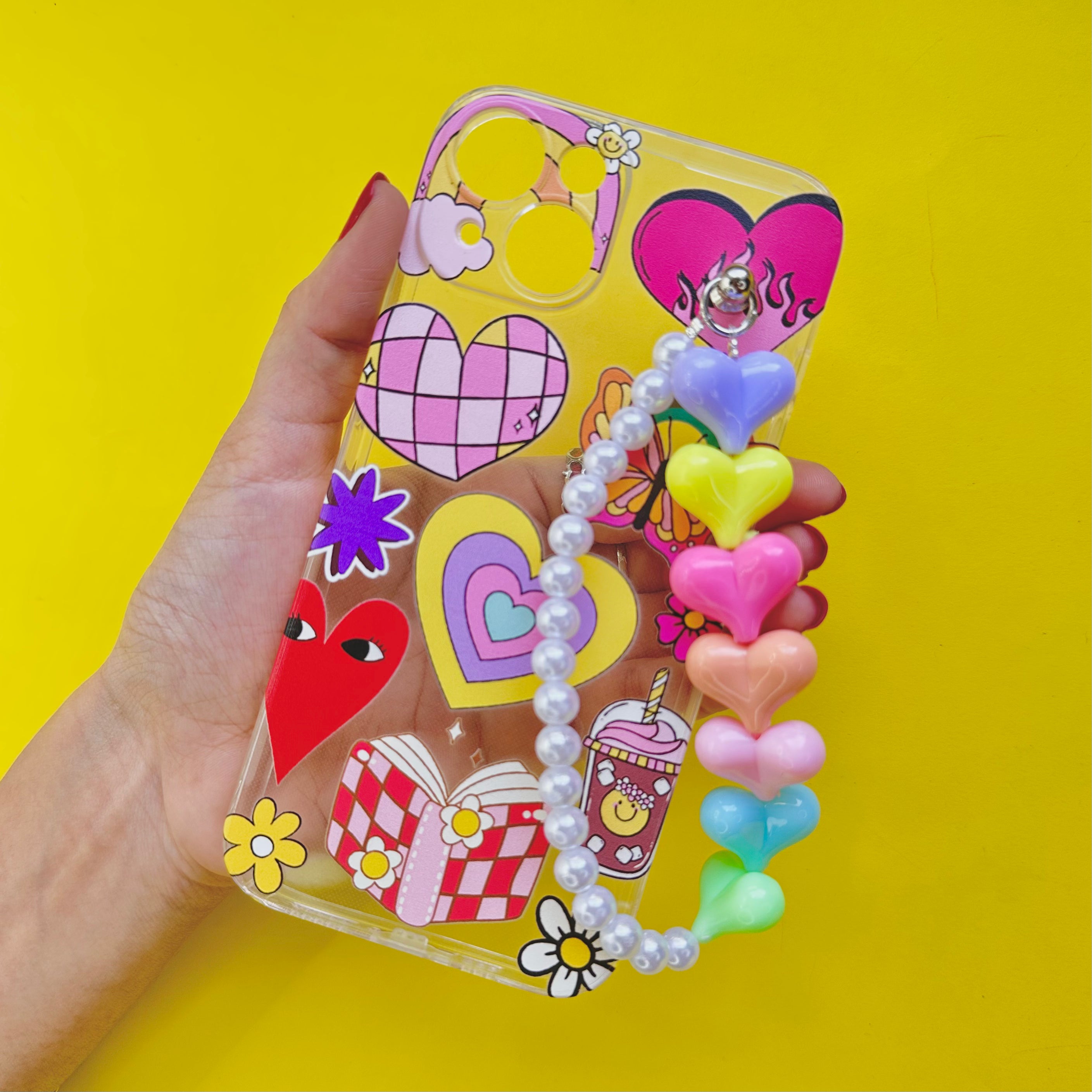Casebasket Diva Vibe Heart Fall Chain Silicon Phone Case