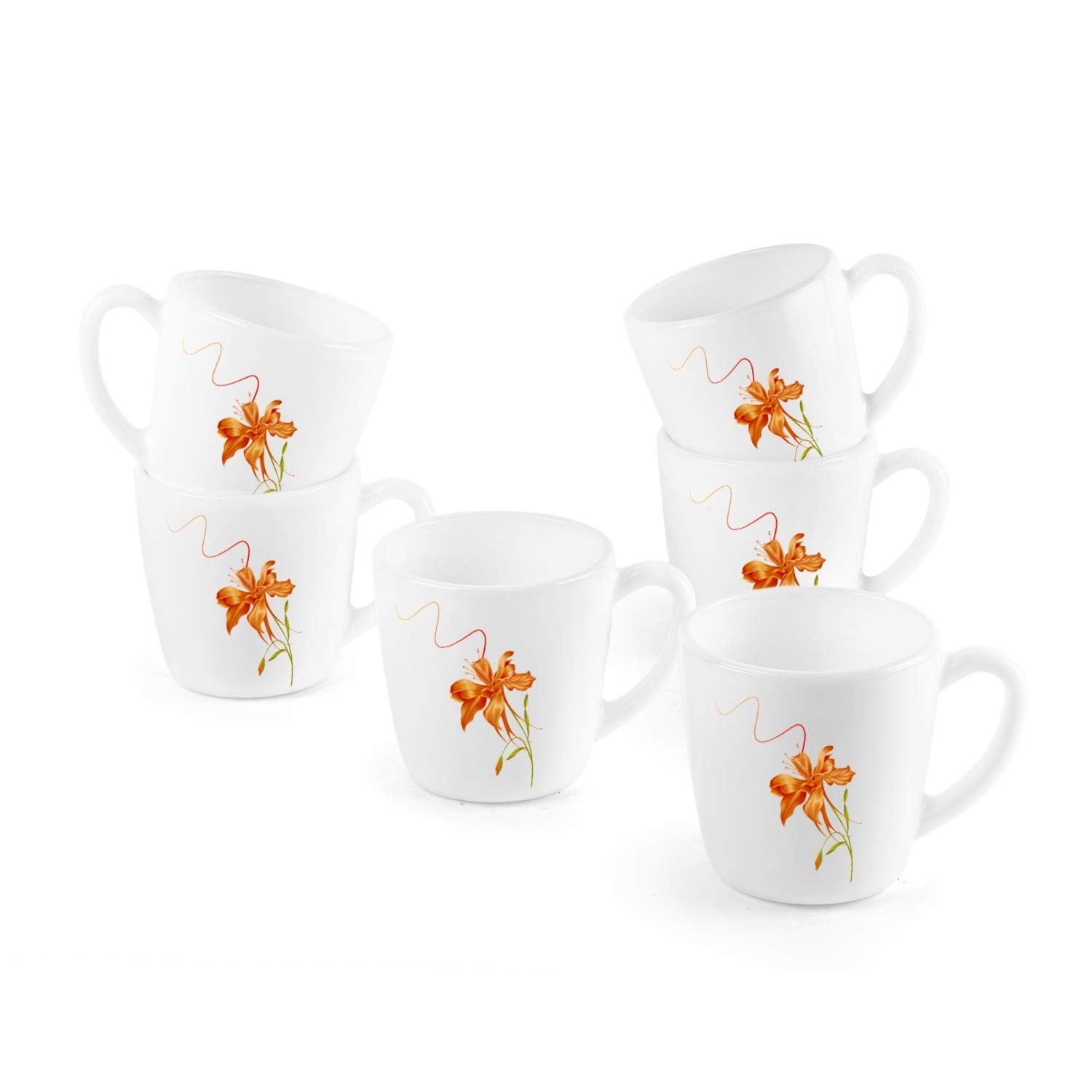 Cello Imperial Orange Lily Ricca Mugs, 6 Pieces - view 2