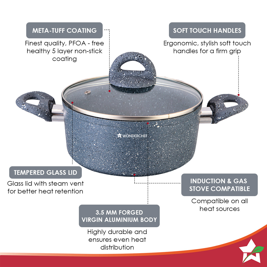 Wonderchef Renewed Granite Die-Cast Non-stick - view 3
