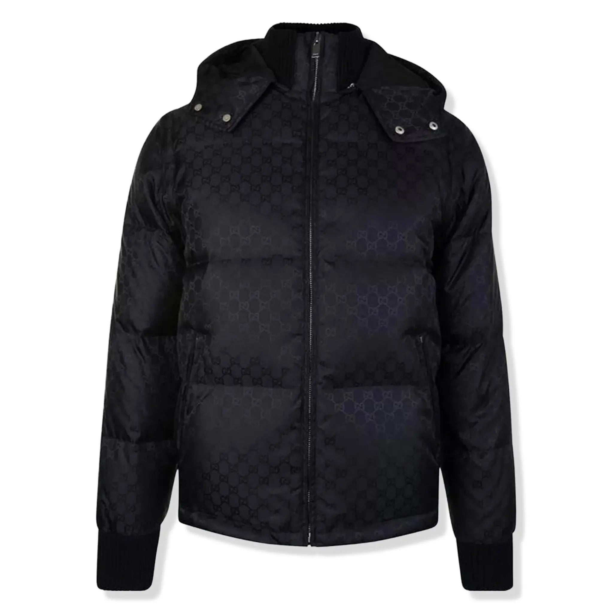Preloved - Gucci GG Jacquard Removable Sleeves Down Jacket