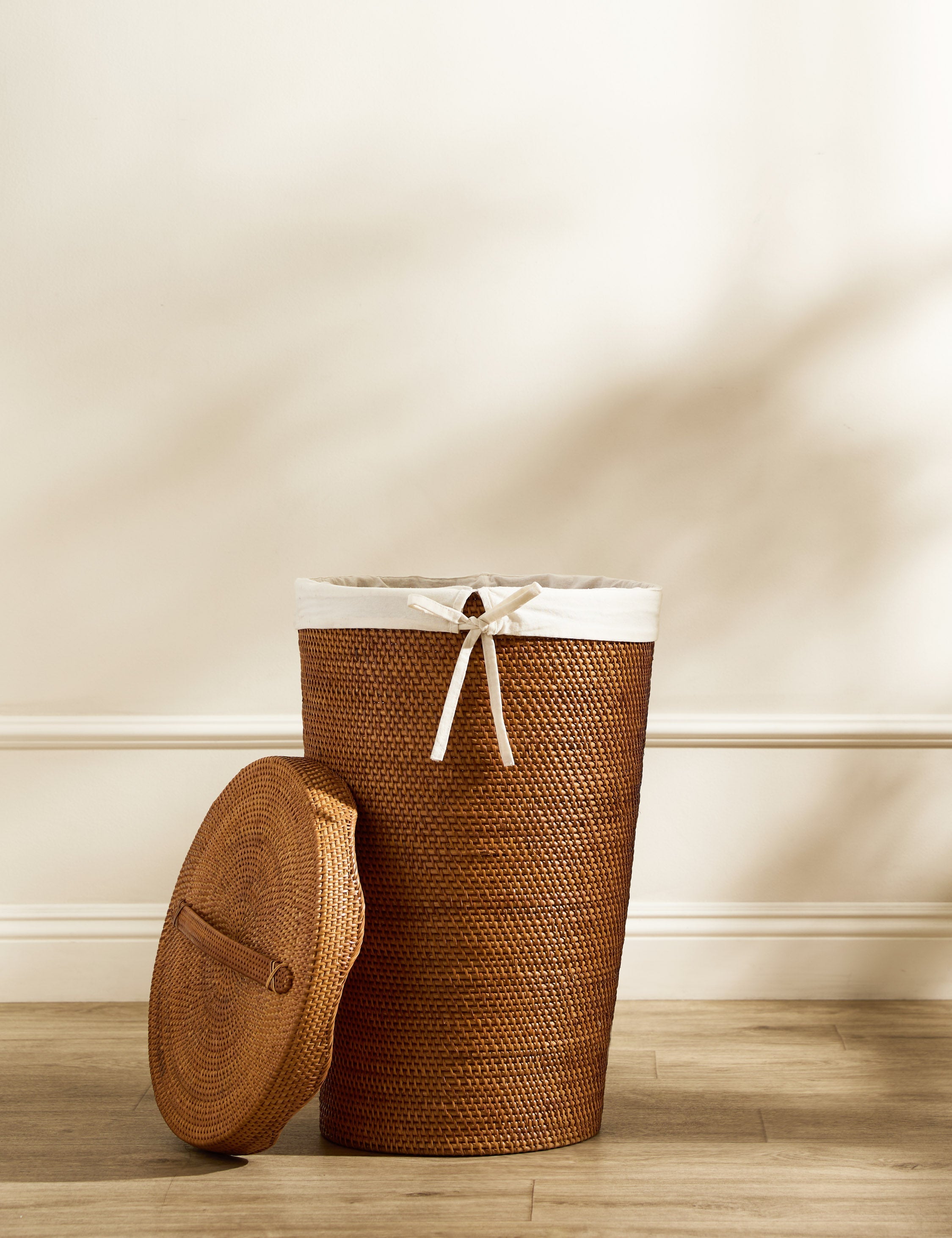 Lulu and Georgia Tyna Rattan Lidded Hamper – Natural - view 3