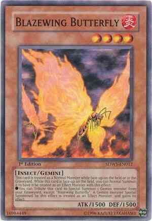 Yu-Gi-Oh! Blazewing Butterfly - SDWS-EN012 - Common - 1st Edition