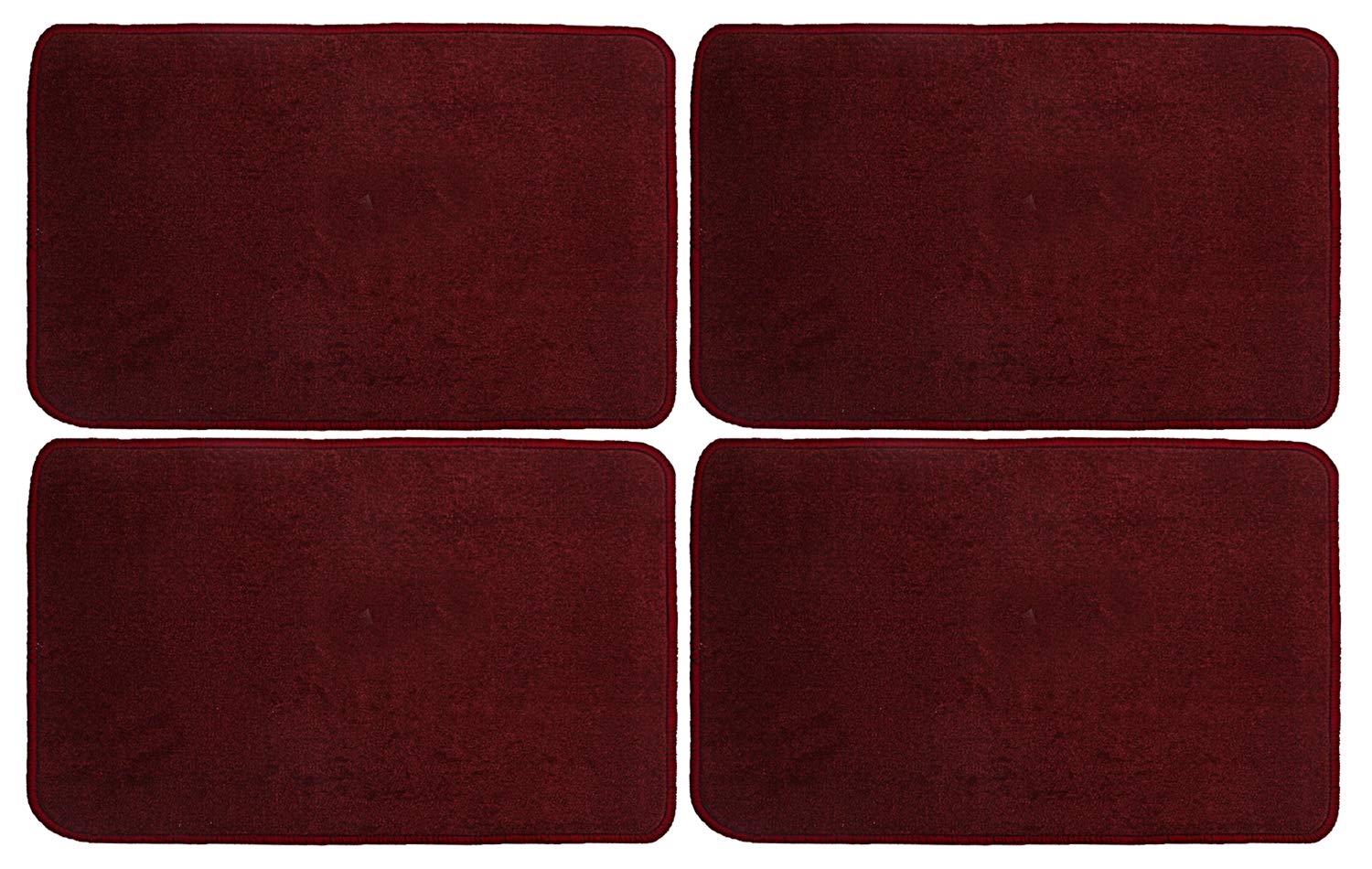Kuber Industries Microfiber Anti Slip 4 Pieces Door Mat 22"x14", Maroon-CTKTC28349