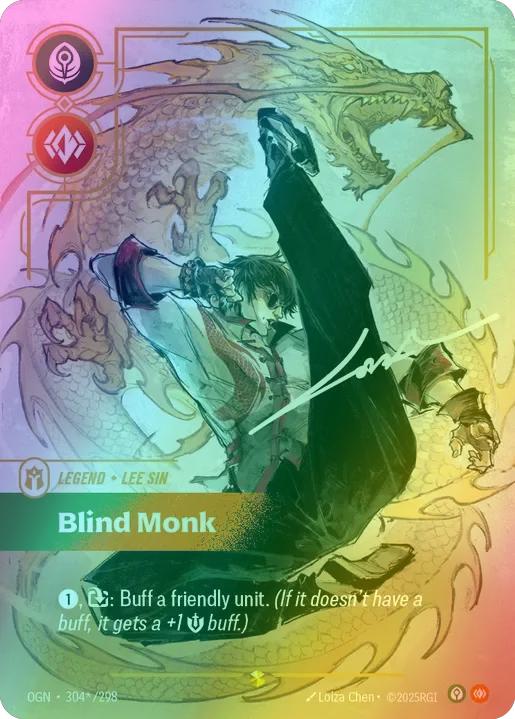 Blind monk lee – Riftbound Blind Monk (Lee Sin) (Signature) - 304*/298 [Origins] [Foil]