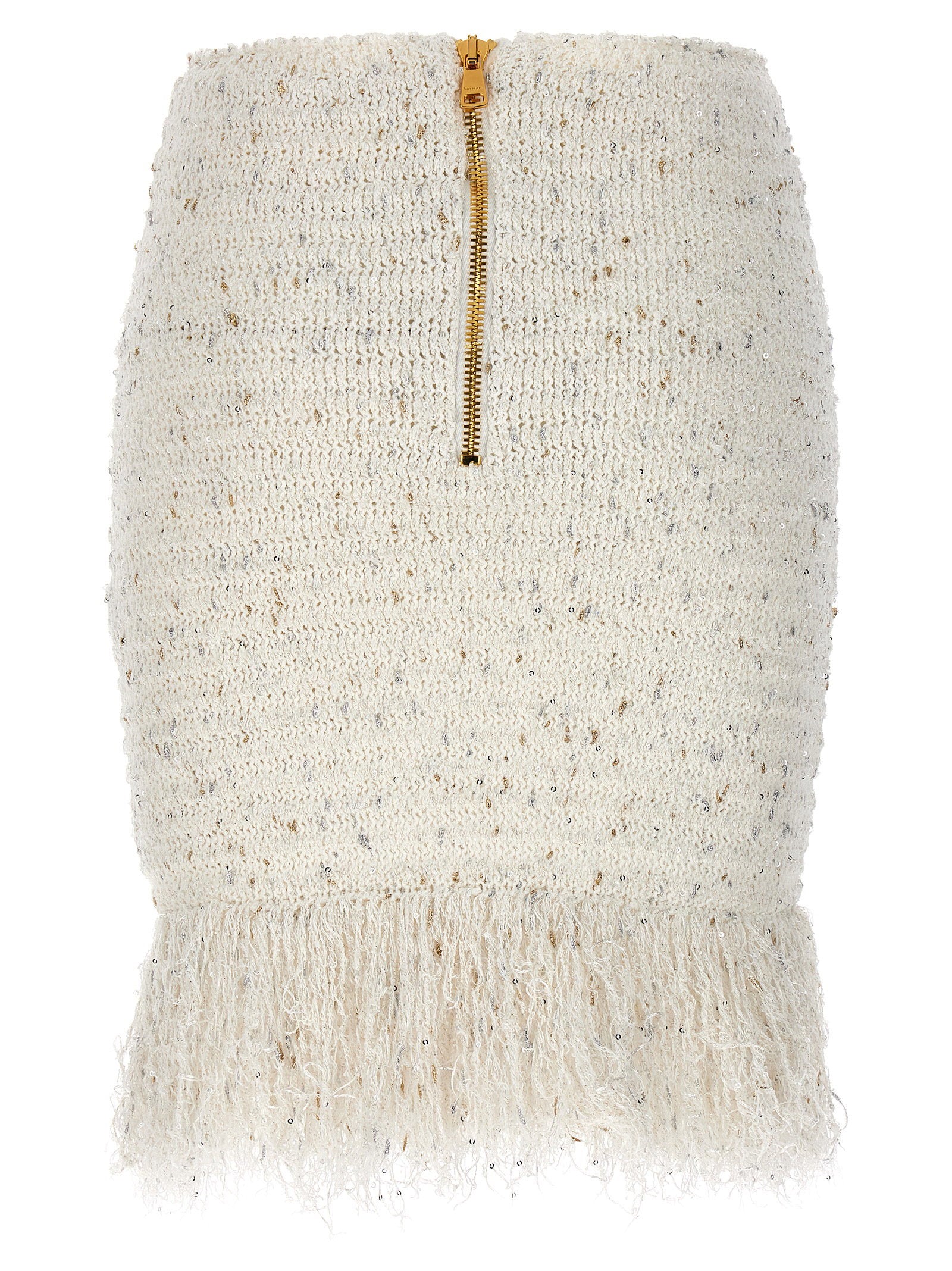 Balmain Fringed Tweed Skirt - view 2