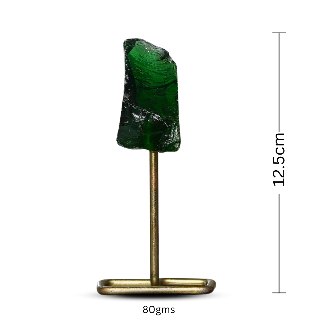 Gemsmantra Green Obsidian Raw Stone Stand - view 3