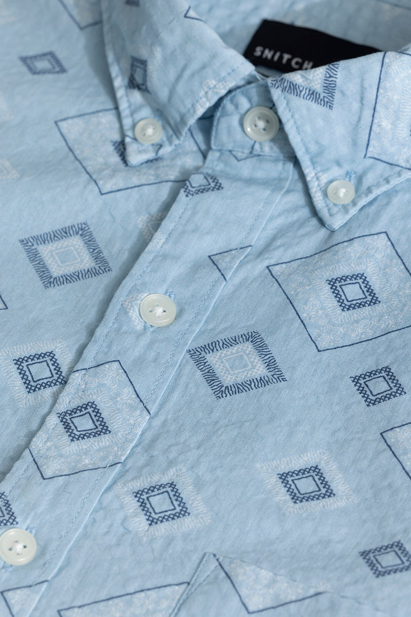 SNITCH Cloister Blue Seersucker Shirt - view 2