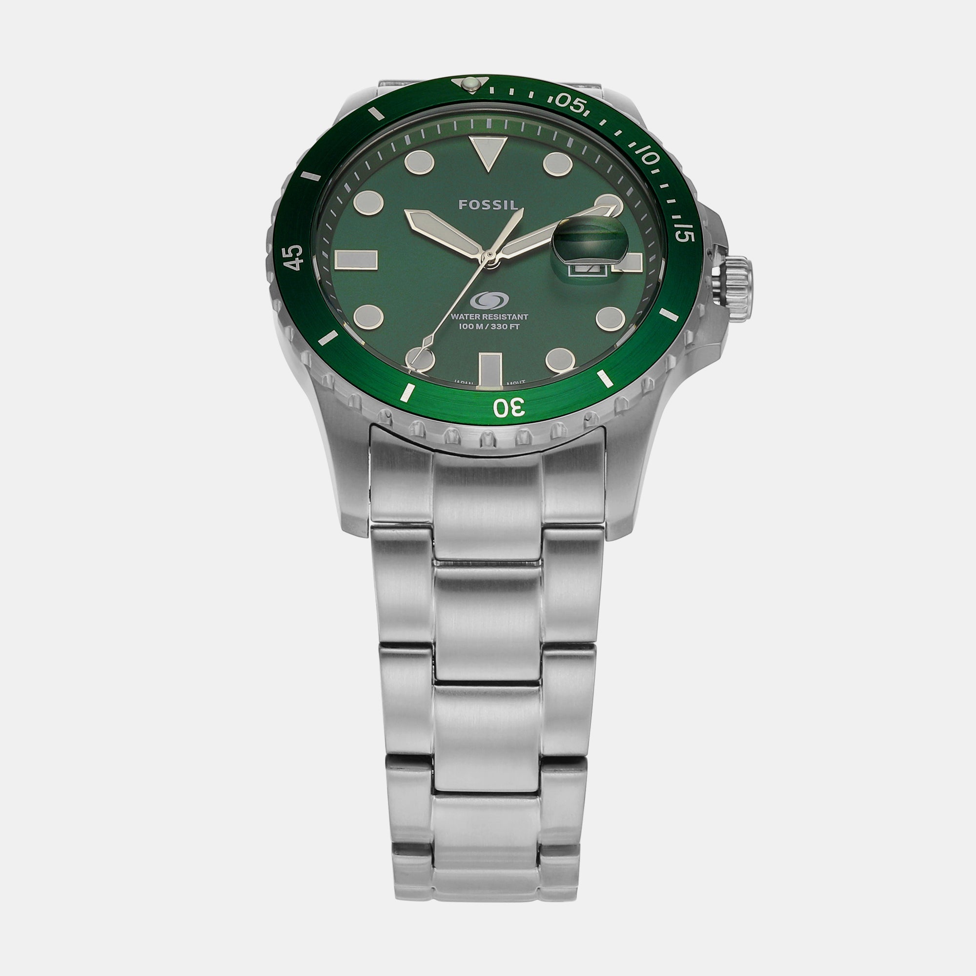 Fossil Blue Dive Men Quartz Green Dial Analog Stainless Steel Watch FS6033 - view 2
