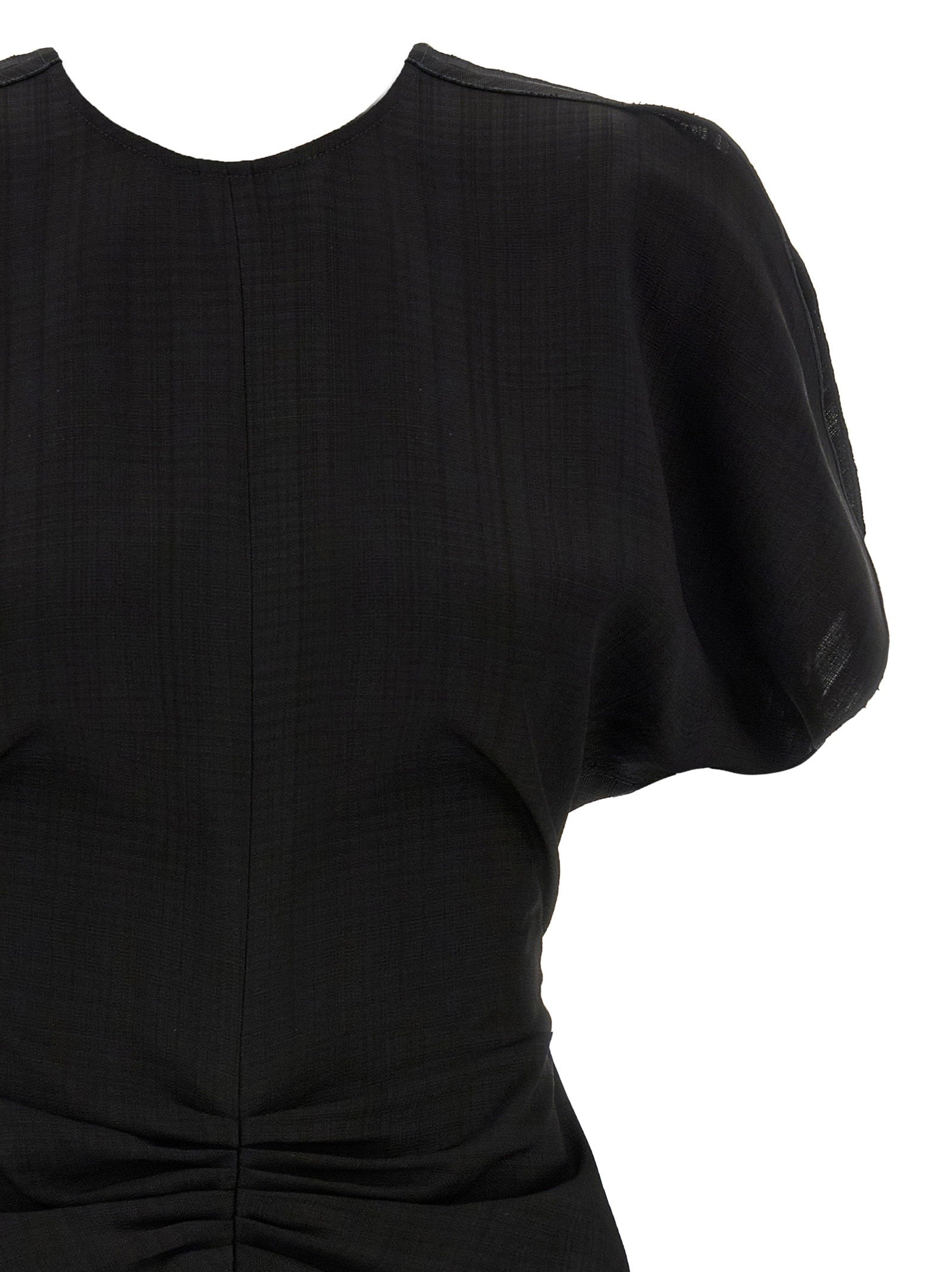 Victoria Beckham Gathered Waist Mini Dress – 100% viscose - view 3